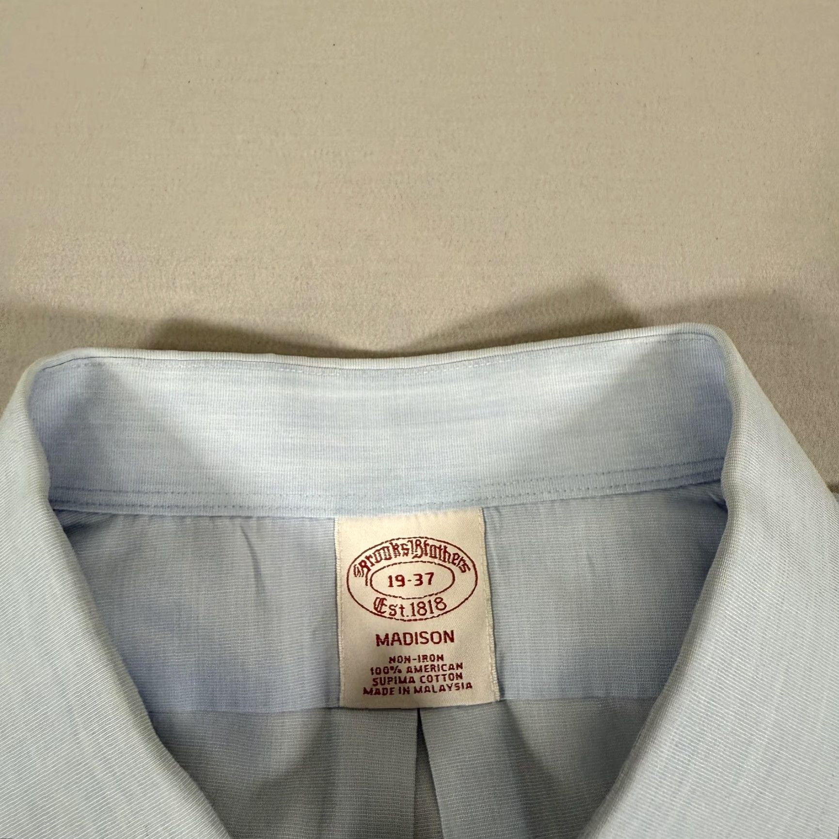 Brooks Brothers Brooks Brothers Shirt 2XL Adult Blue Non-Iron Supima Cotton Button Up Long Sleeve Dress Pocket Classic Business Preppy Mens Size 48R - 7 Thumbnail