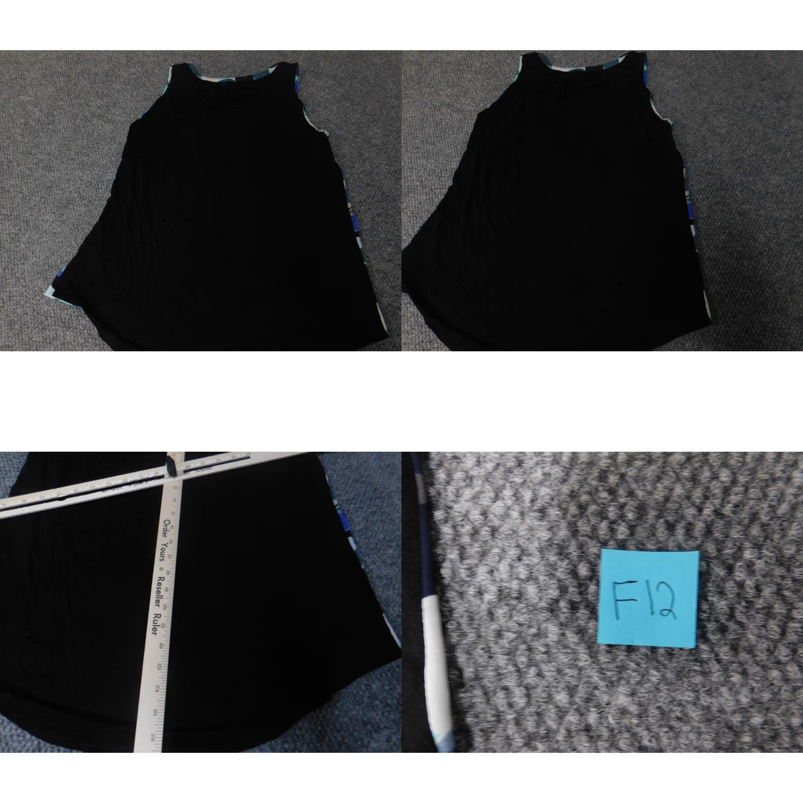 Vintage Spense Womens Blouse M Blue Geometric Round Neck Sleeveless Button Pullover Casual Polyester Down Regular Fit Basic Shirt Womens Size M / US 6-8 / IT 42-44 - 8 Thumbnail