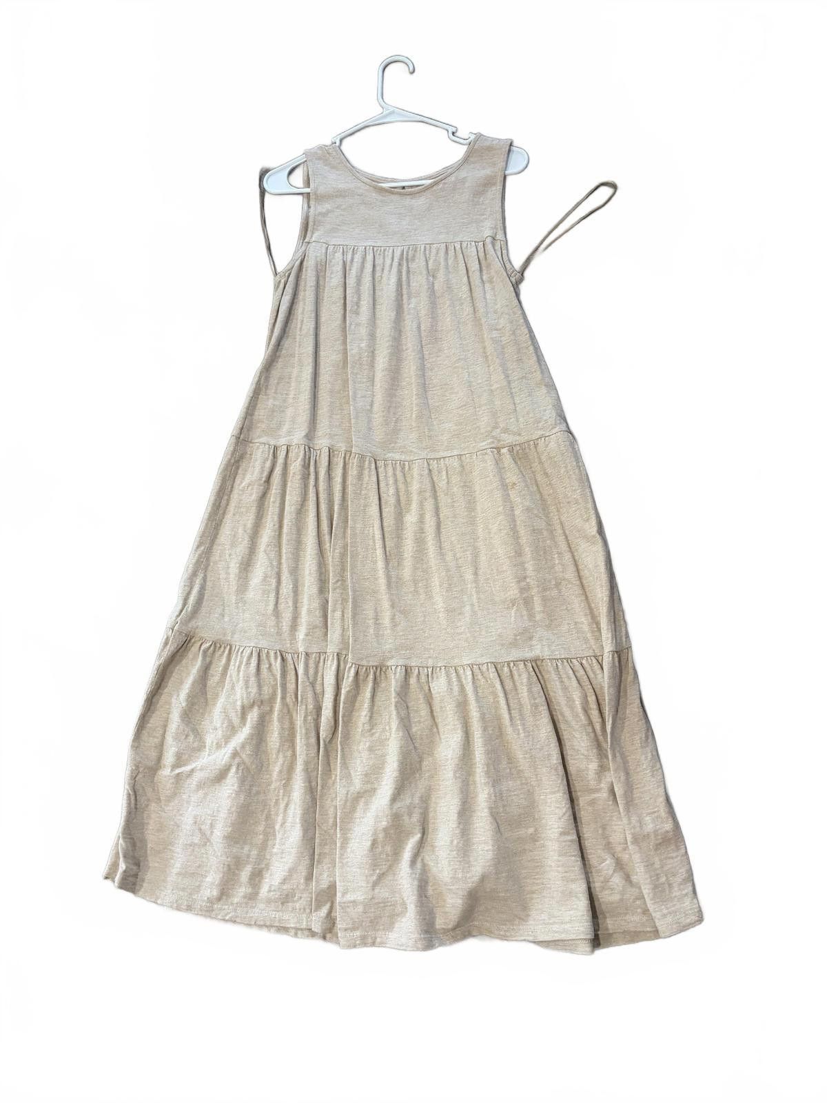 Cosmic Wonder Wonderly Beige Sleeveless Tiered Maxi Dress sz Small Size S / US 4 / IT 40 - 1 Thumbnail