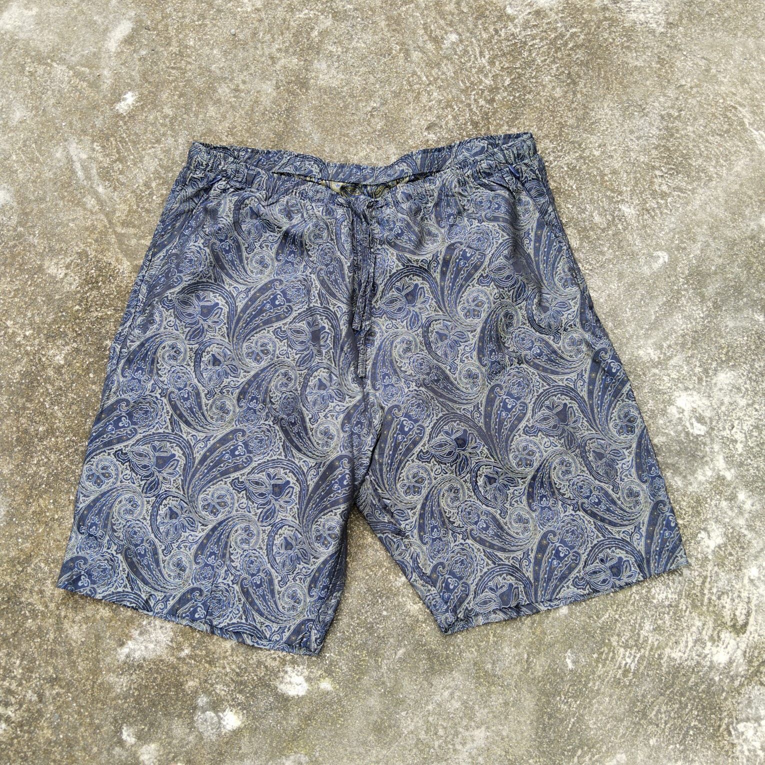 Needles BASKETBALL SHORT – CHARCOAL PAISLEY JACQUARD CLOTH