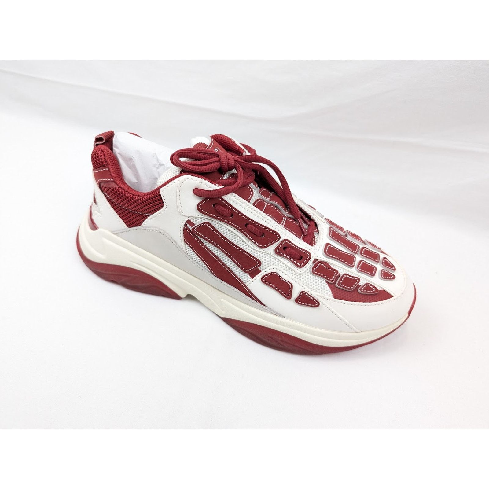 Amiri o1rshd1 Q:2 / Bone Runner in Cream/Red Size US 12 / EU 45 - 2 Thumbnail