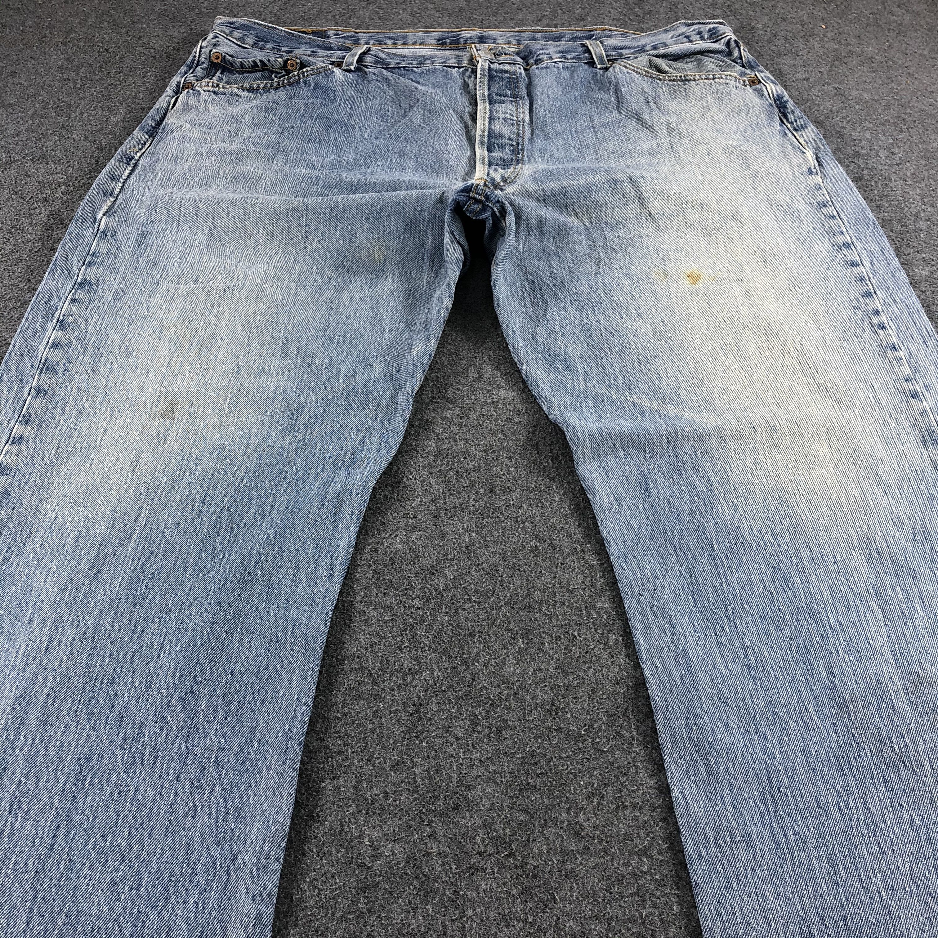 Levi's Vintage 90s Light Wash Levis 501 Jeans-J1230 Size US 42 / EU 58 - 3 Thumbnail