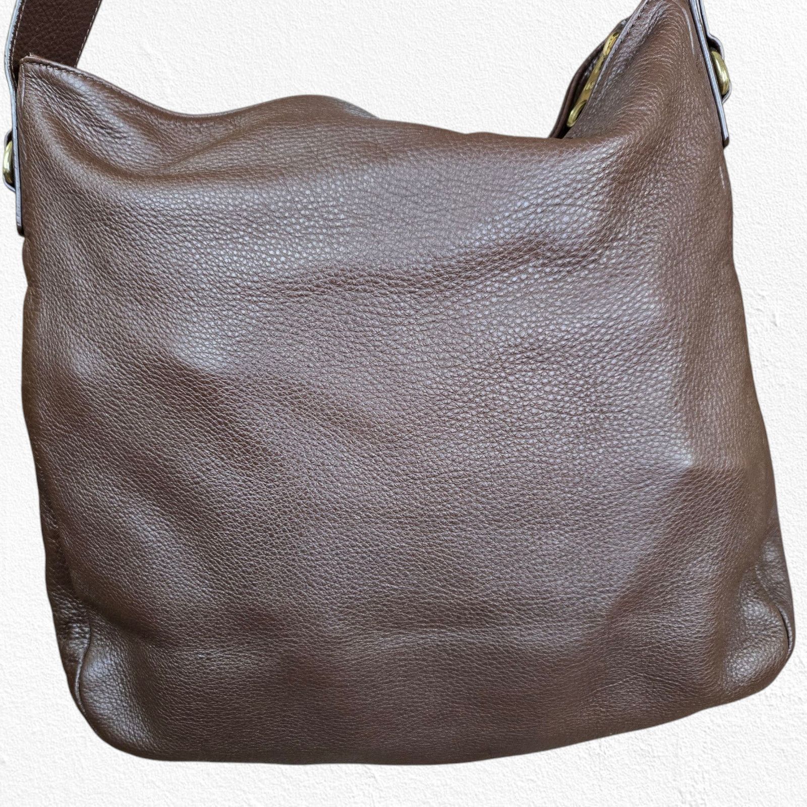 Ugg Y2K UGG Pebbled Leather Chocolate Brown Slouchy Tote Size ONE SIZE - 21 Thumbnail