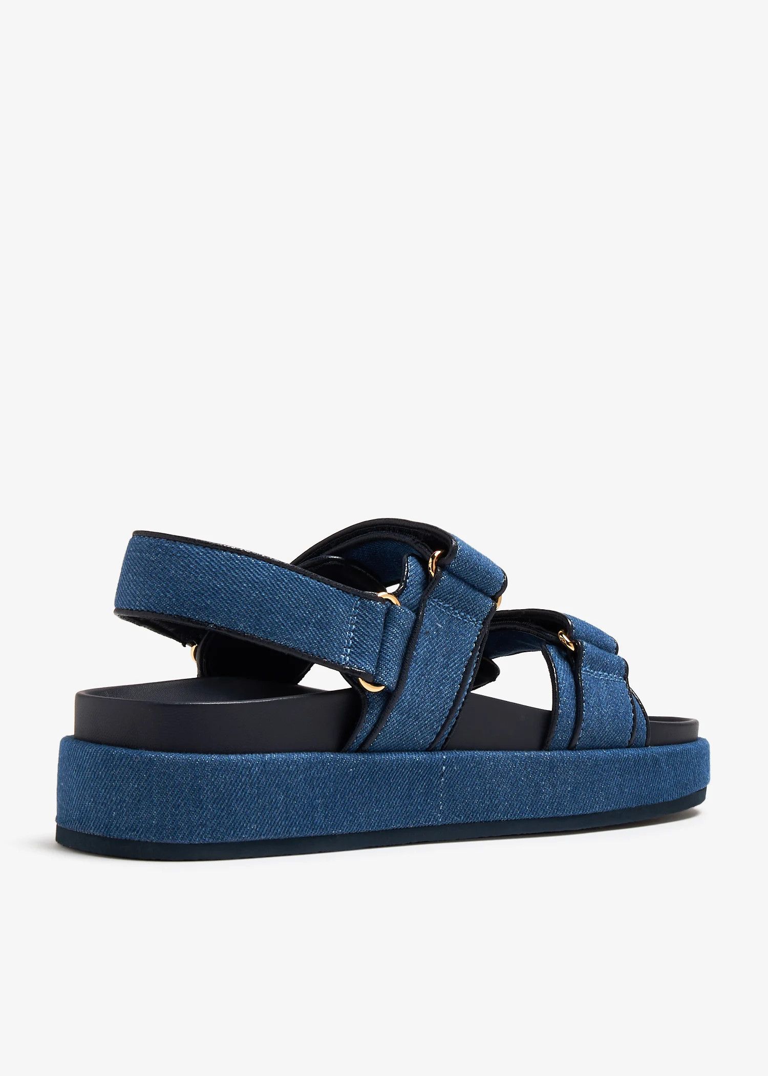 Tory Burch o1s22i1n1024 Denim Kira Sport Sandals in Blue Size US 9 / IT 39 - 4 Thumbnail