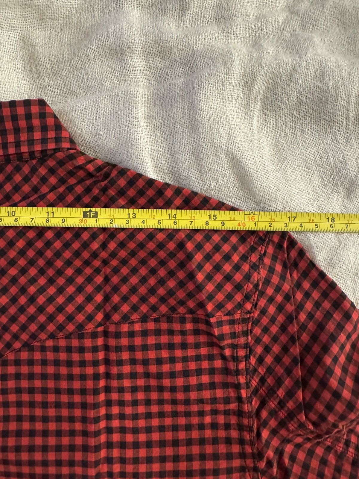 Rare SL Hedi 2015 cotton / silk checked western flannel