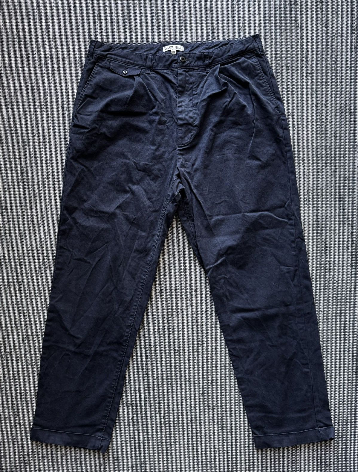 Alex Mill Signature Pleated Chino/Cropped Pants Size 34 Navy