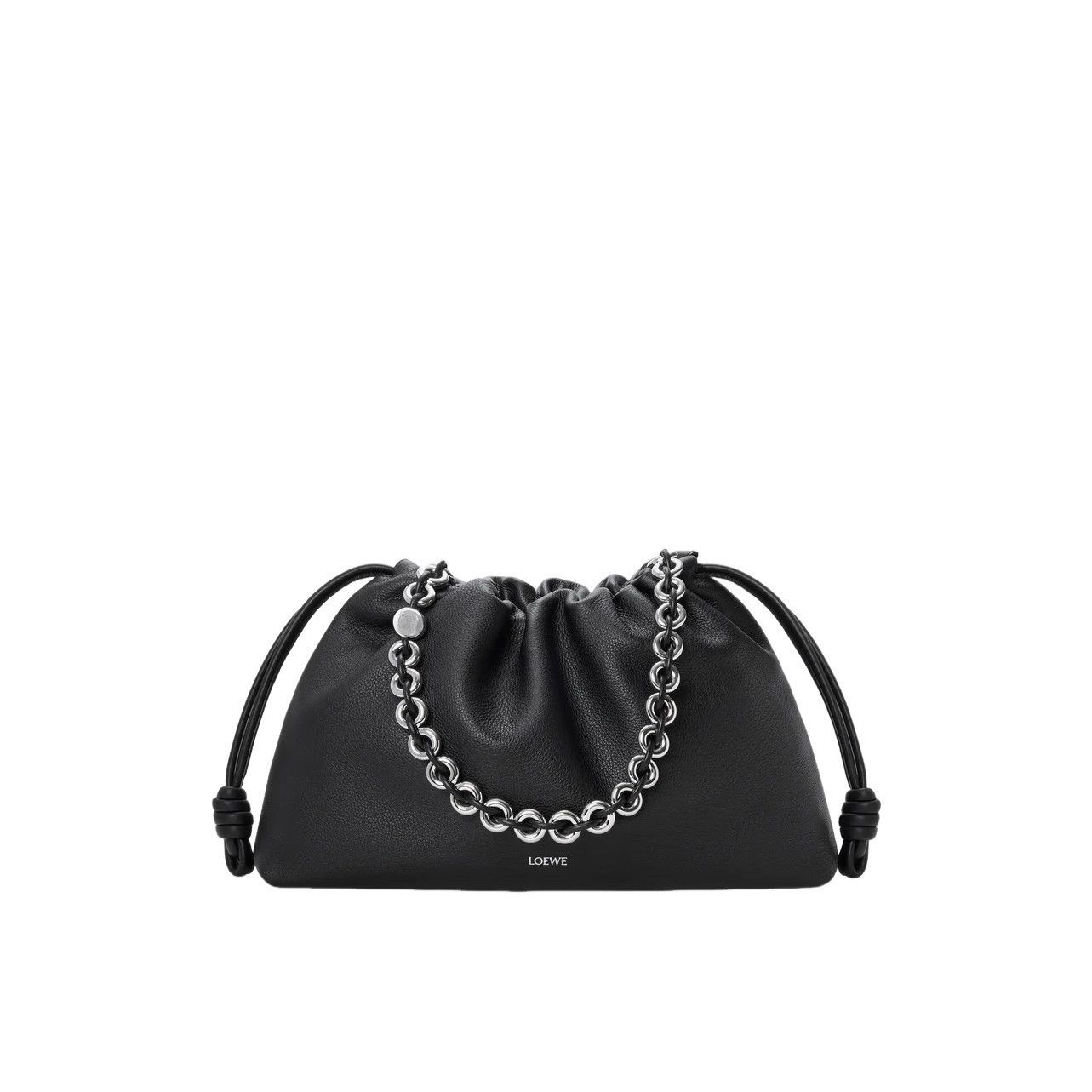 Loewe LOEWE Flamenco Large $4700 Black Fine Grained Leather Purse Size ONE SIZE - 1 Thumbnail