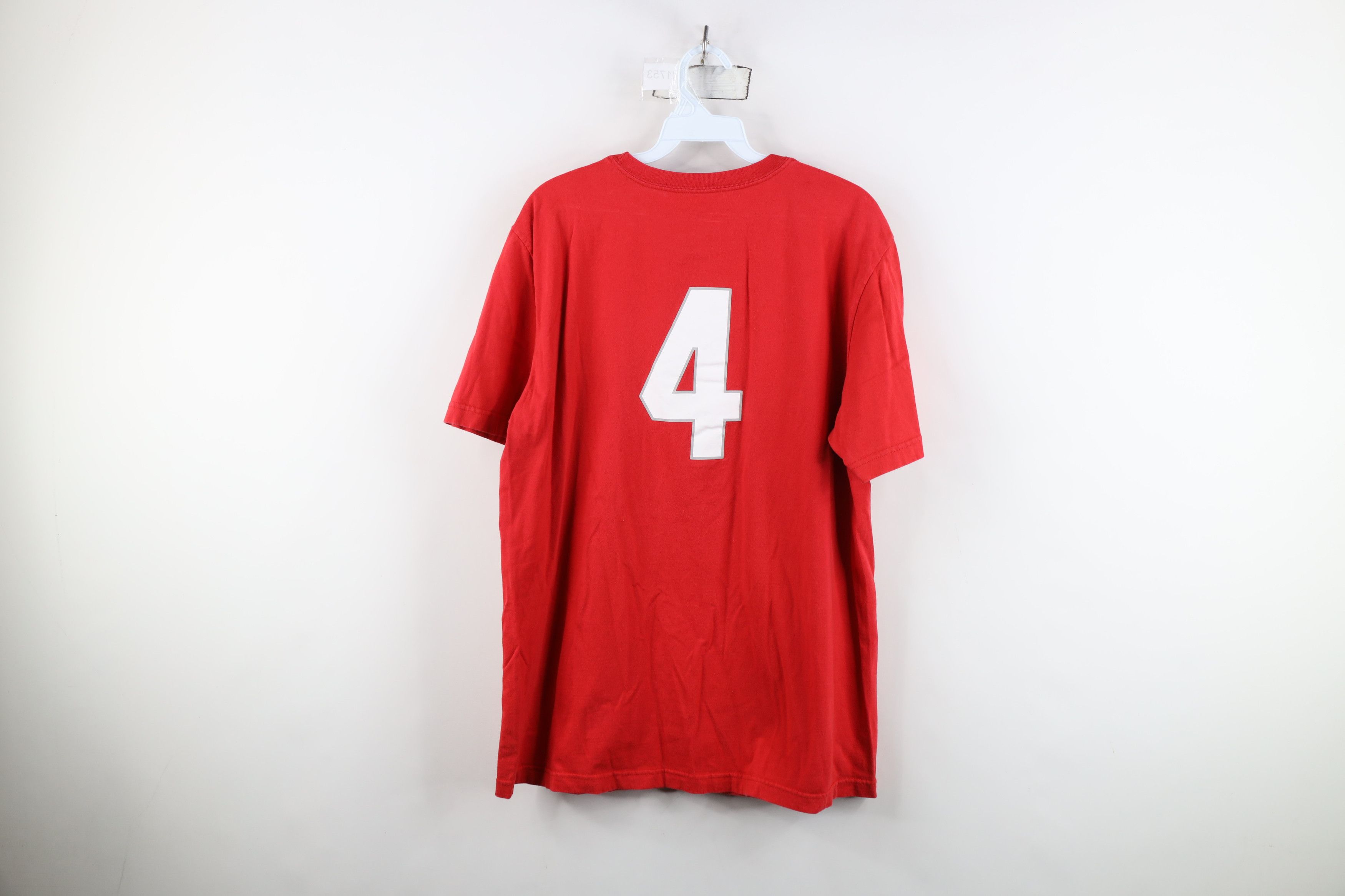 Nike Nike Ohio State University Football Jersey T-Shirt Red #4 Size US L / EU 52-54 / 3 - 13 Thumbnail