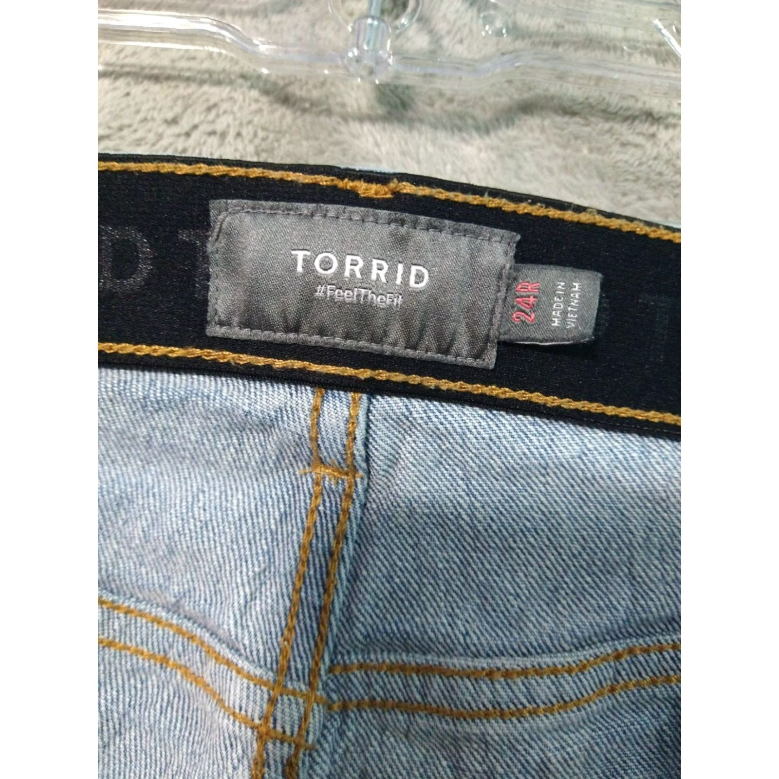 Torrid Torrid Jeans Womens 24R Blue Denim Skinny Ankle High Rise Button Fly Size 42" / US 20 - 7 Thumbnail