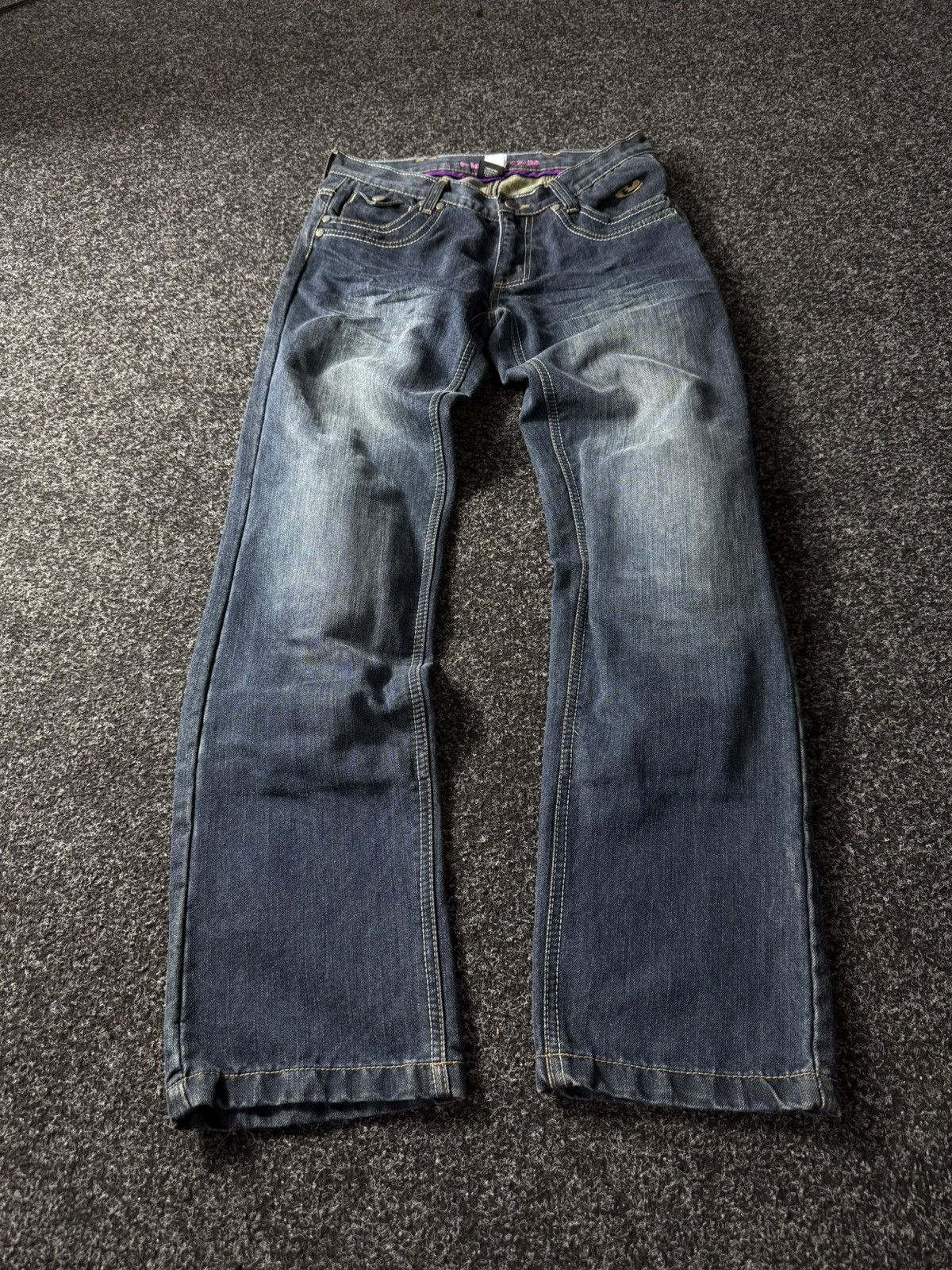 Harley Davidson Vintage 90s Racing MOTO biker Held denim women’s jeans pants Size 29" - 1 Thumbnail