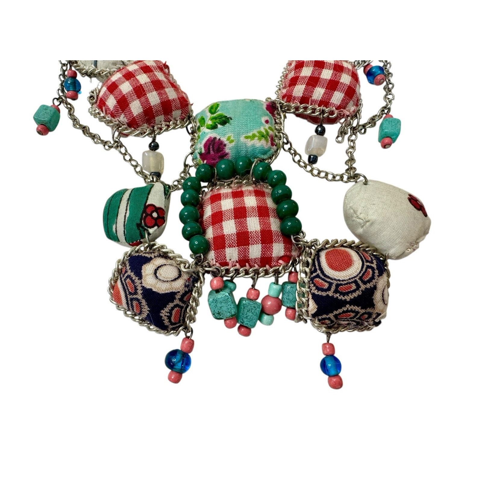 Other VINTAGE Handmade Italian Beaded Pillow Embellished Necklace Size ONE SIZE - 2 Thumbnail