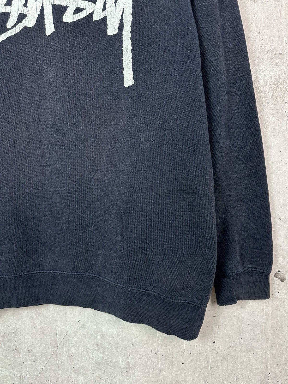 Stussy Vintage Stussy Logo Torn Faded Long Sleeve Sweatshirt Size US M / EU 48-50 / 2 - 4 Thumbnail