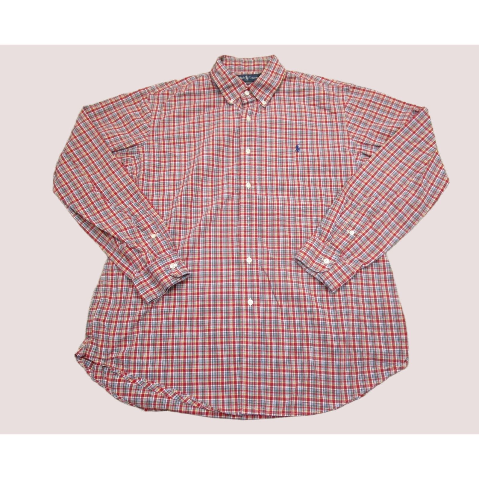 Ralph Lauren Ralph Lauren Shirt Men XL Red Plaid Long Sleeve Button-Down Casual, Party/Cocktail, Travel Button-Up, Classic Preppy Mens Shirt Size US XL / EU 56 / 4 - 1 Thumbnail