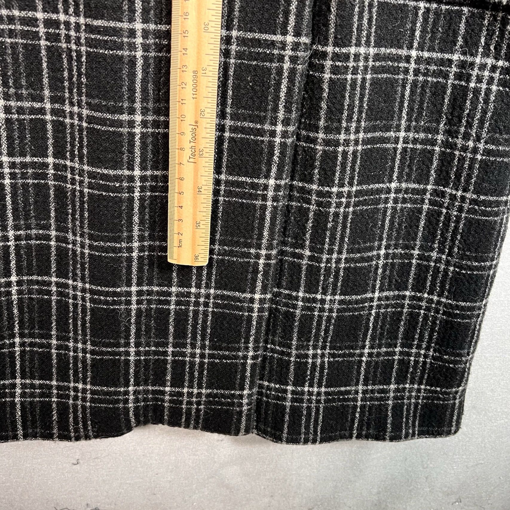 Zara VINTAGE ZARA Black Wool Blend Checked Double Breasted Pea Coat Adult Womens Large Size L / US 10 / IT 46 - 3 Thumbnail