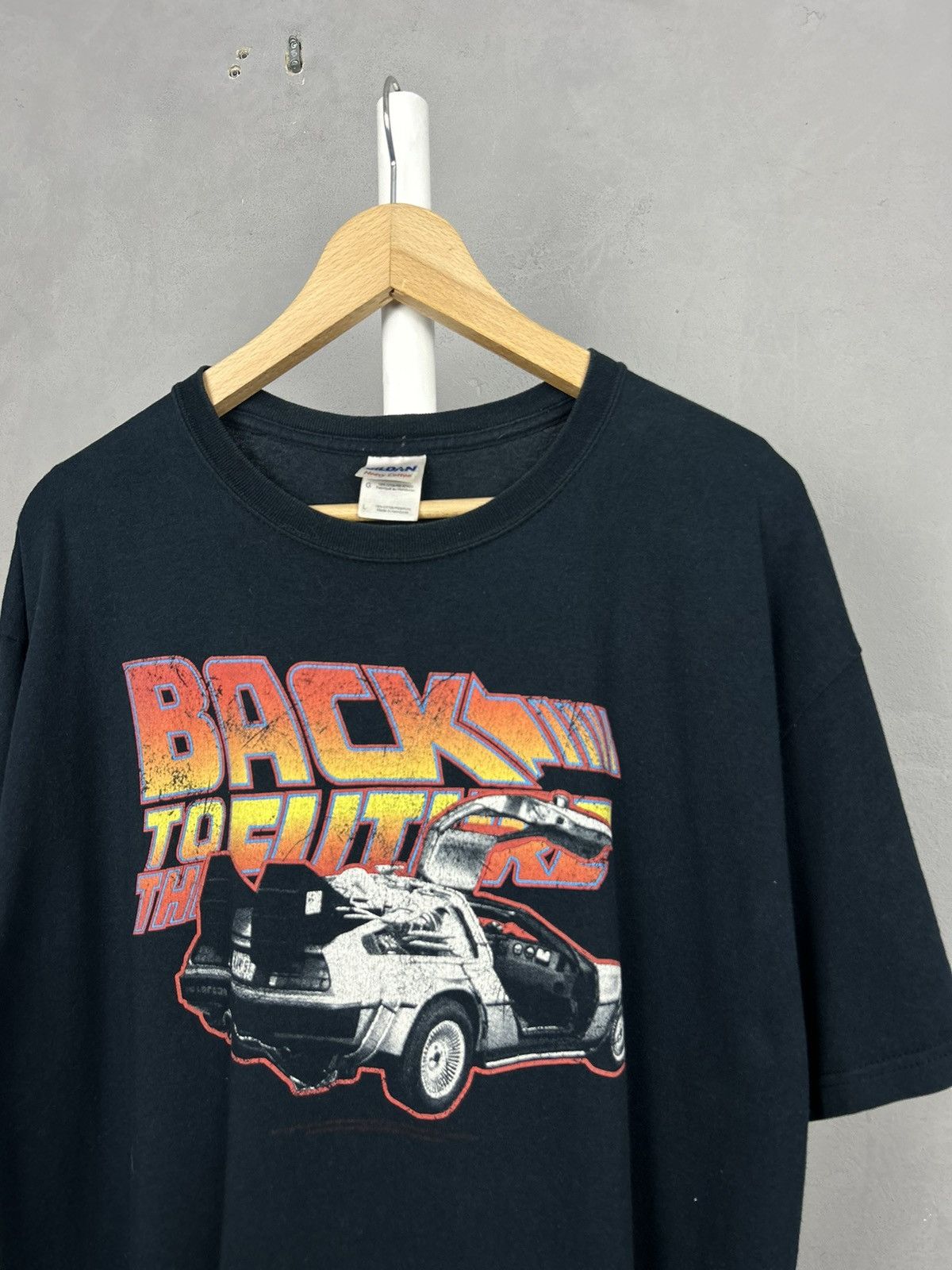 Vintage Back to the Future DeLorean Time Machine Movie T Shirt Black Size US L / EU 52-54 / 3 - 3 Thumbnail