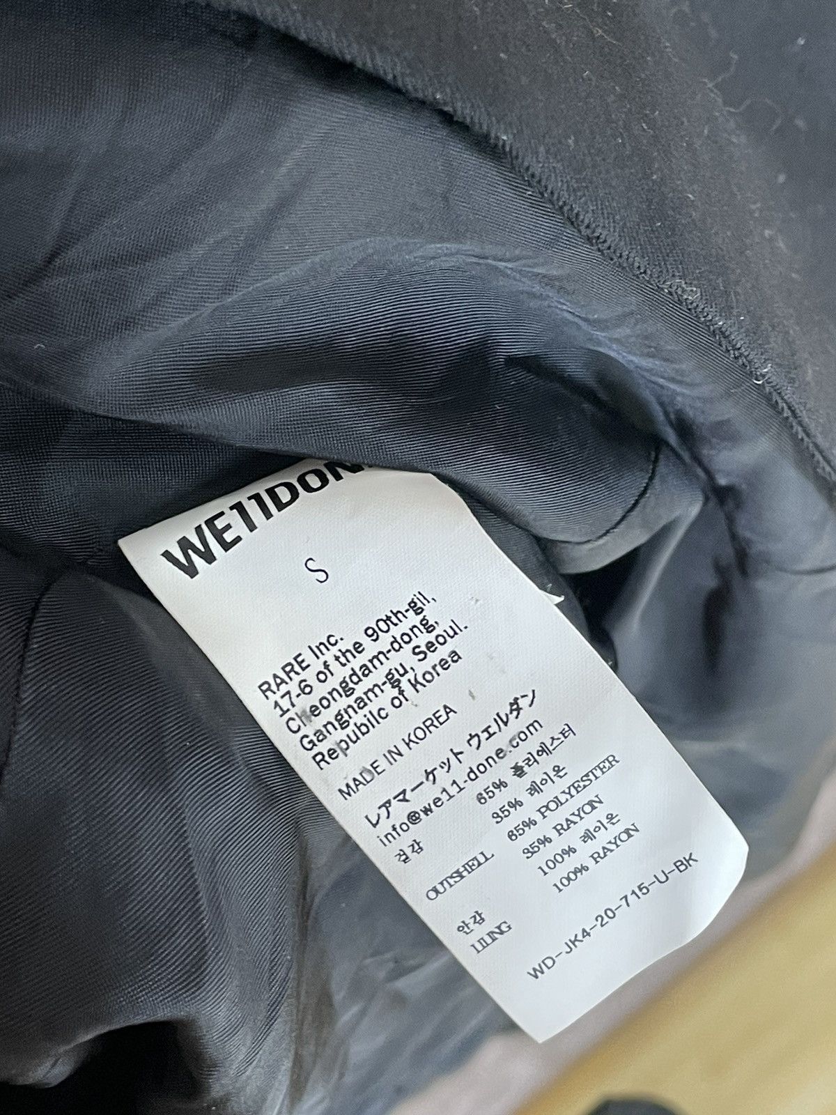 Designer × WE11DONE We11done Oversized Suit Logo-patch Blazer Size 42S - 9 Thumbnail