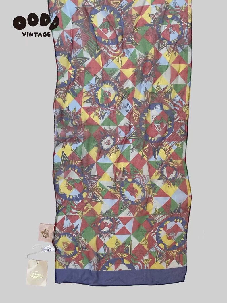Vivienne Westwood Vivienne Westwood Queen Mother Saturn Love Silk Scarf Size ONE SIZE - 3 Thumbnail