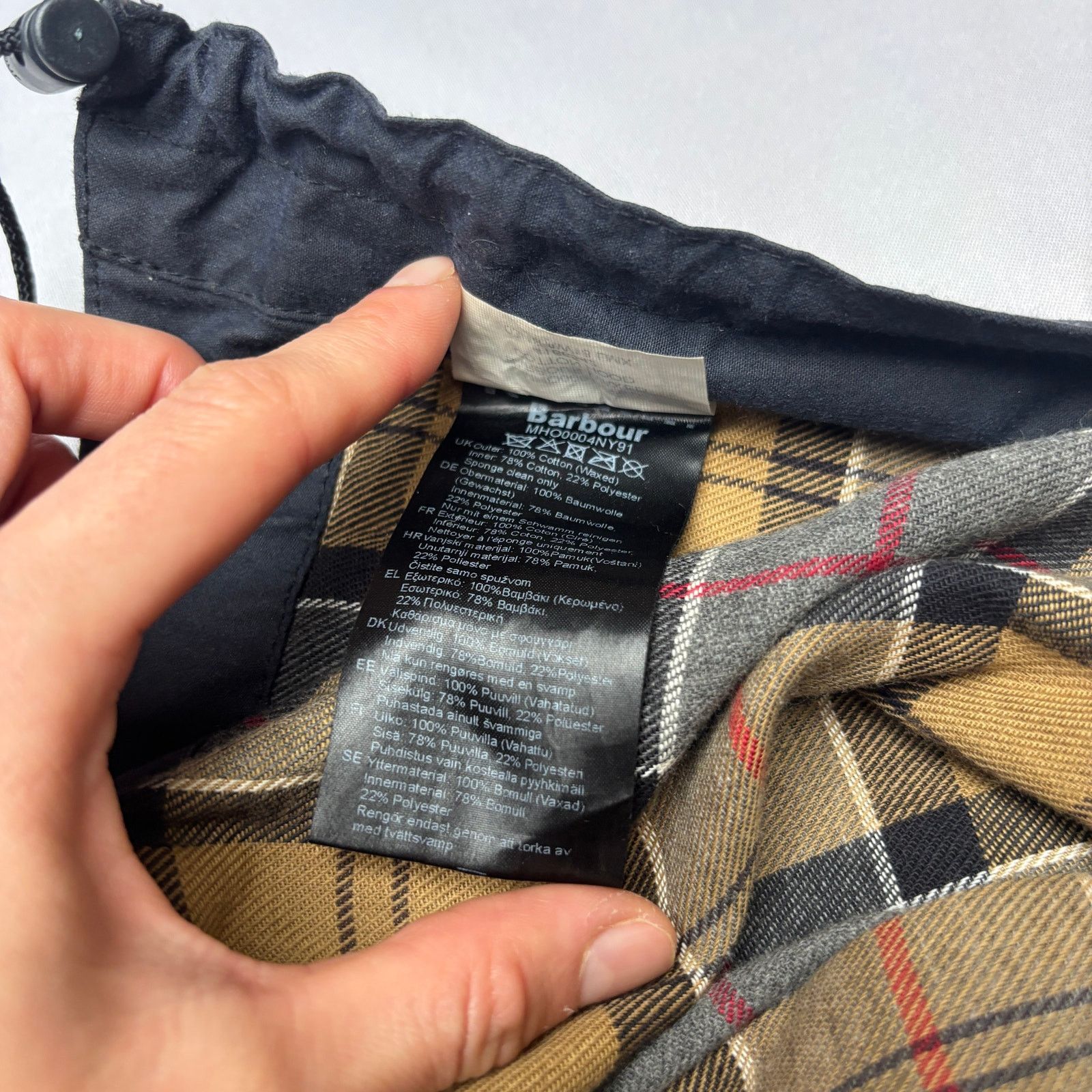 Barbour Barbour Ashby Waxed Cotton Tartan Lined Jacket Men's Medium Size US M / EU 48-50 / 2 - 12 Thumbnail