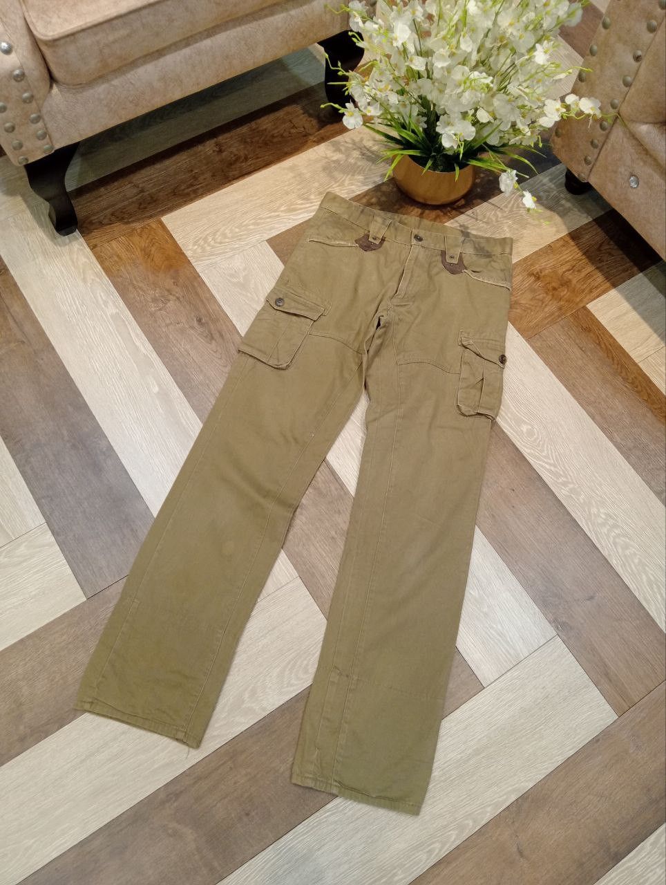 PPFM JAPANESE PPFM ANARCHY DENIM EUSTERN ROCK CARGO PANTS Size US 32 / EU 48 - 2 Thumbnail