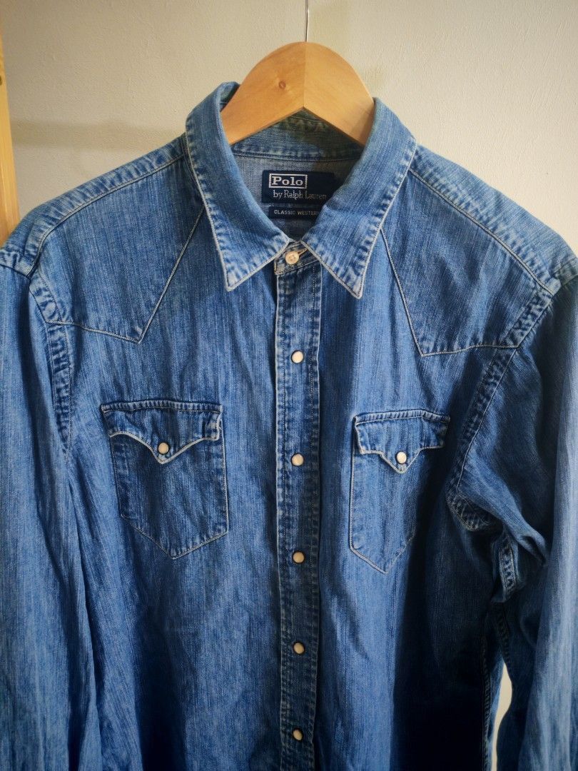 Polo Ralph Lauren Polo Ralph Lauren Classic Western Denim Shirt Vintage Size US L / EU 52-54 / 3 - 2 Thumbnail