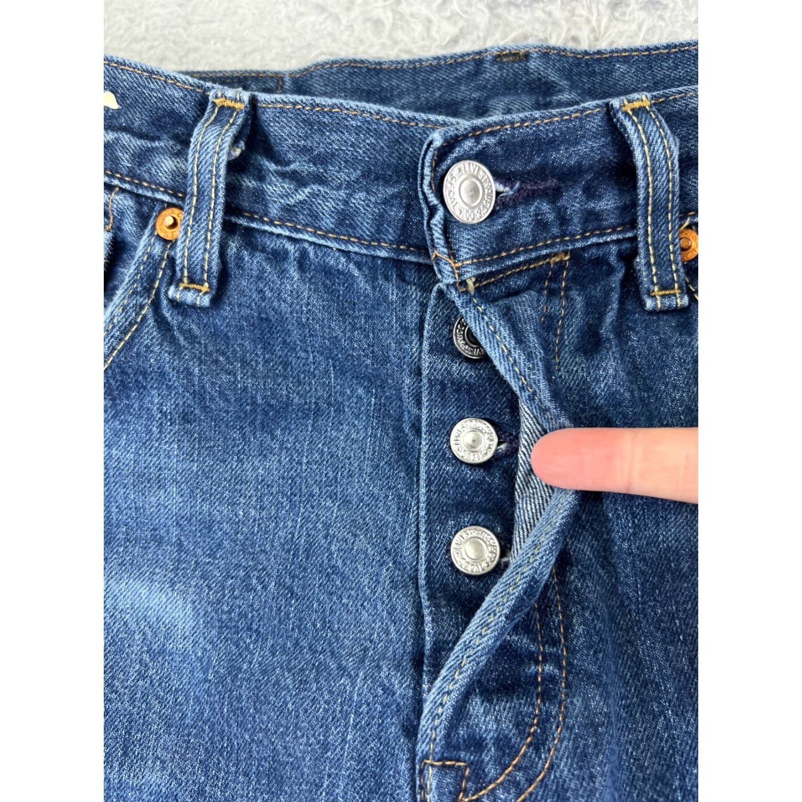 Levi's Levi's Jeans Men 501 XX Slim Denim Blue Button Cotton 30x29 Regular Jeans No N/A Size US 31 - 5 Thumbnail