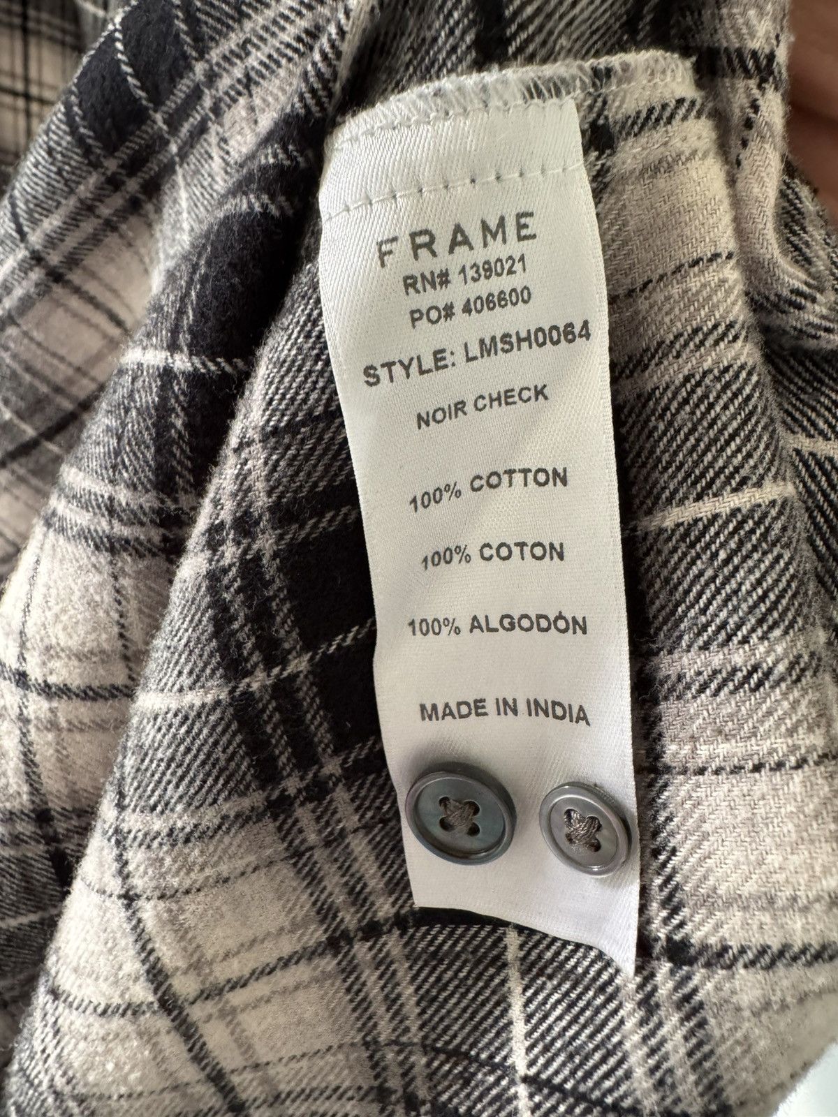 Frame Frame flannel frayed hem plaid shirt Size US M / EU 48-50 / 2 - 3 Thumbnail