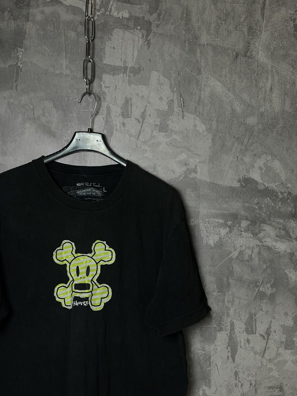 Paul Frank × Vintage Rare Vintage Paul Frank Black Fade Y2K T-Shirt Size US L / EU 52-54 / 3 - 4 Thumbnail