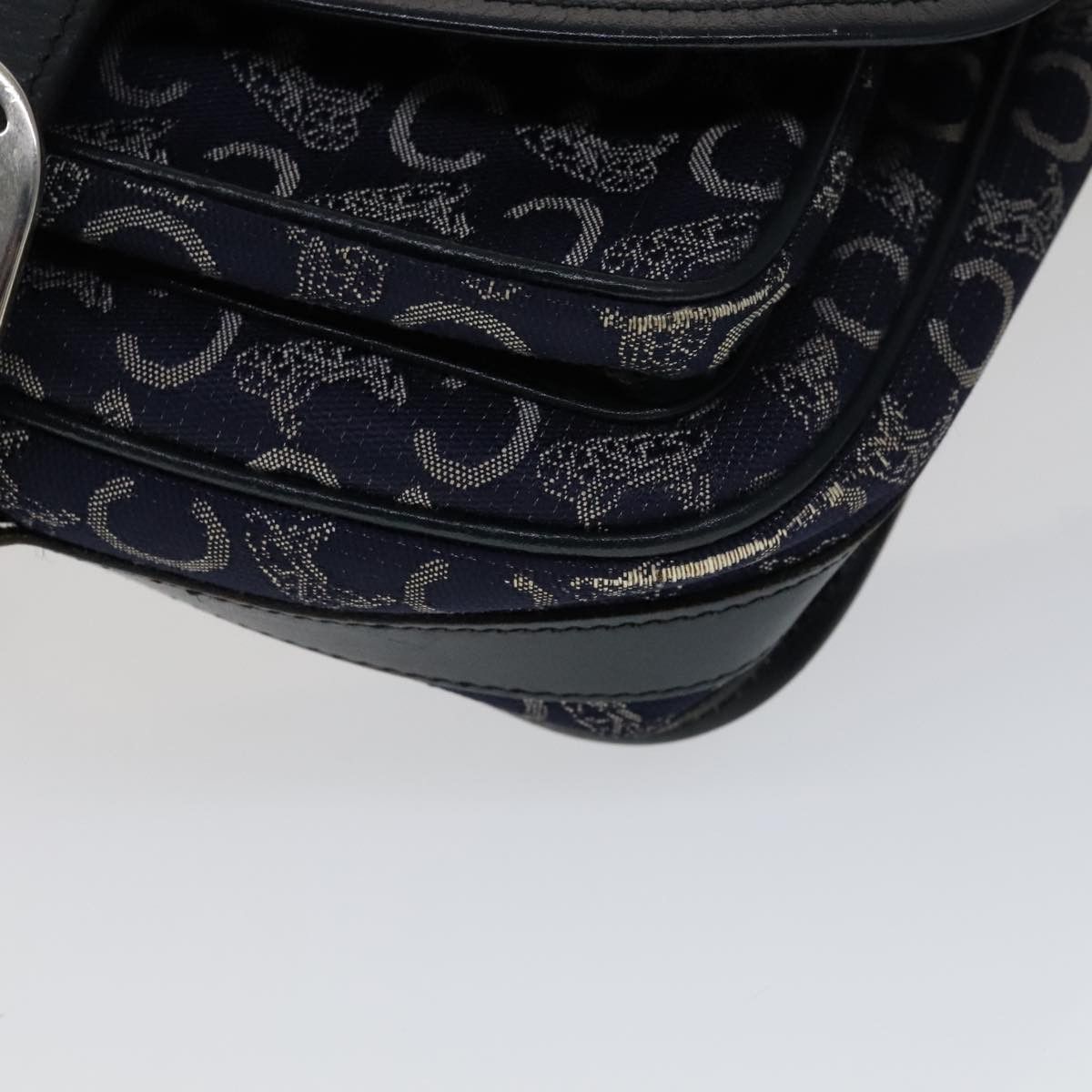 Celine CELINE C Sulky Shoulder Bag Canvas Navy Gold Size ONE SIZE - 9 Thumbnail