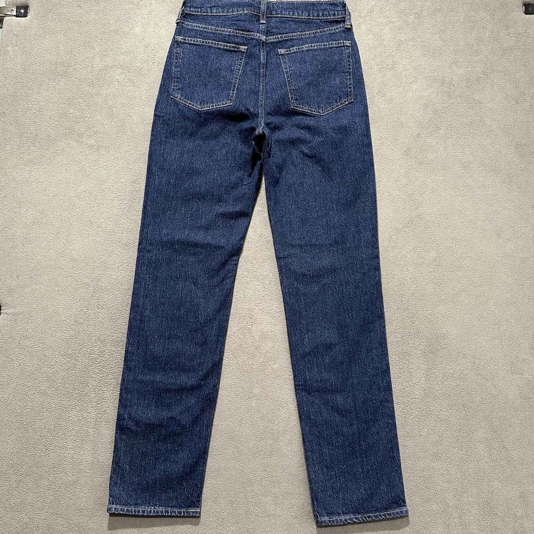 Gap GAP Jeans Womens 27 4T Blue Denim Straight High Rise Button Fly Size 27" / US 4 / IT 40 - 2 Thumbnail