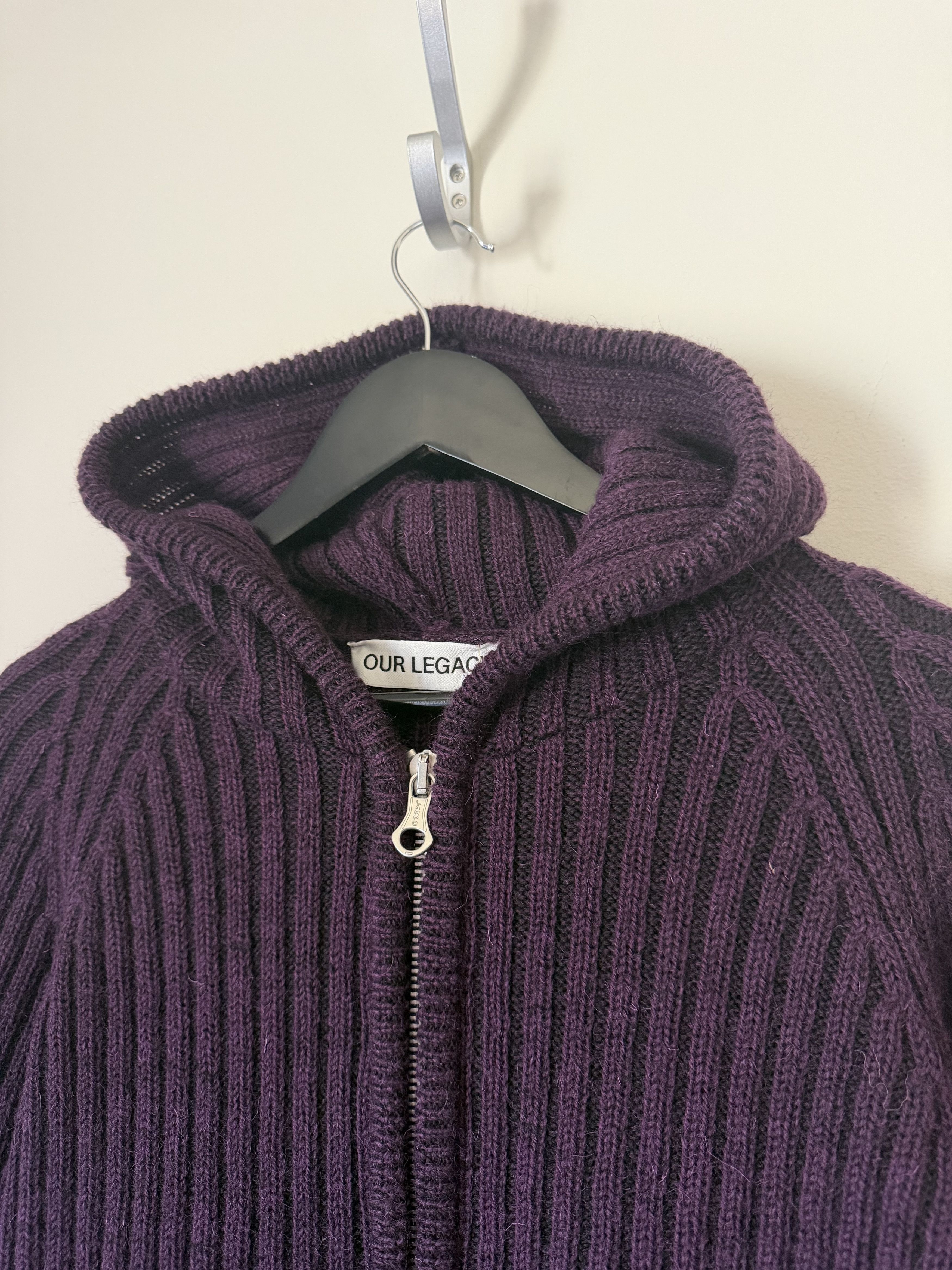 Our Legacy Our Legacy Level Hooded Sweater in Violet Stipe Isles Wool Size US S / EU 44-46 / 1 - 2 Thumbnail