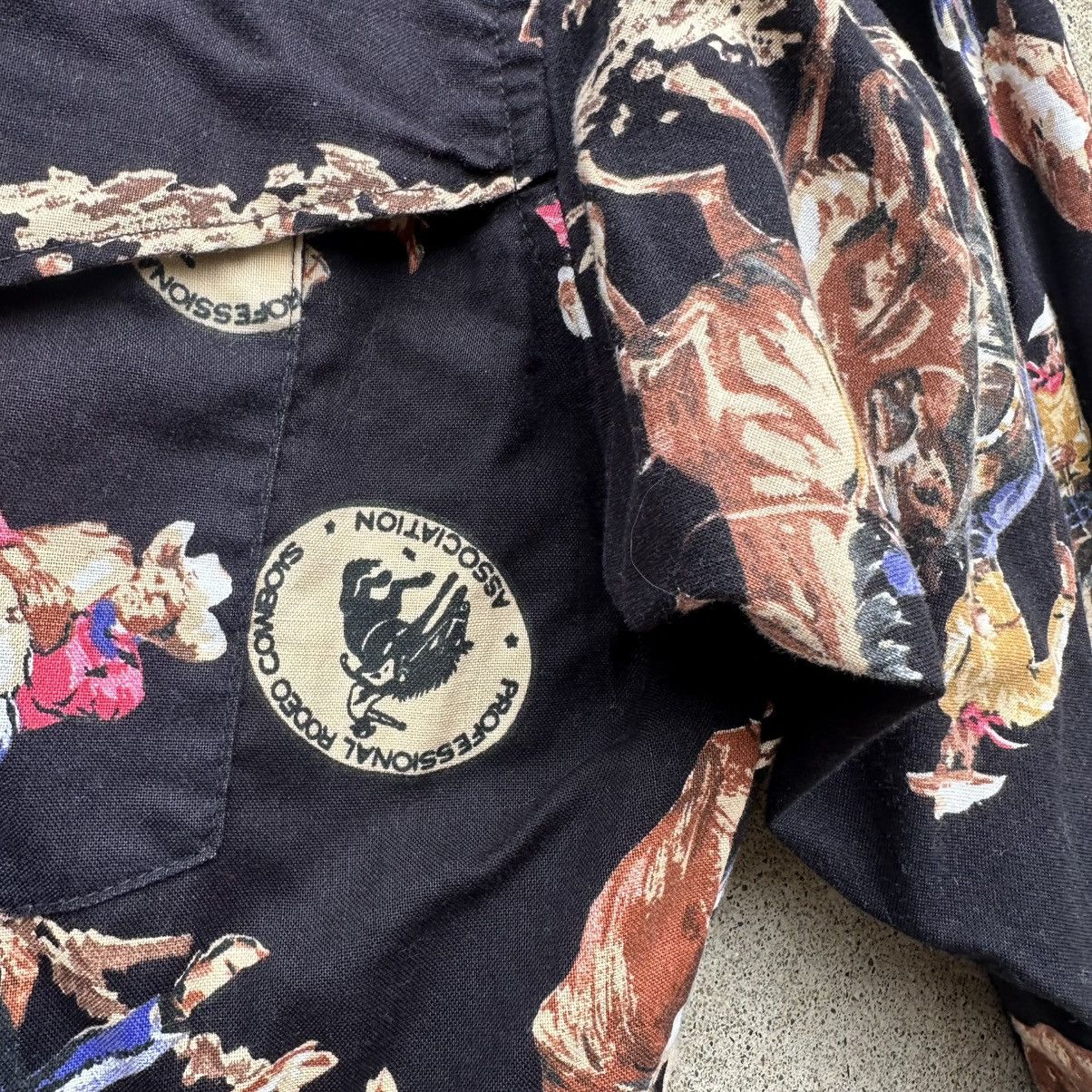 Wrangler Vintage Wrangler Shirt X Long Tails All Over Print Pro Rodeo Size US L / EU 52-54 / 3 - 3 Thumbnail