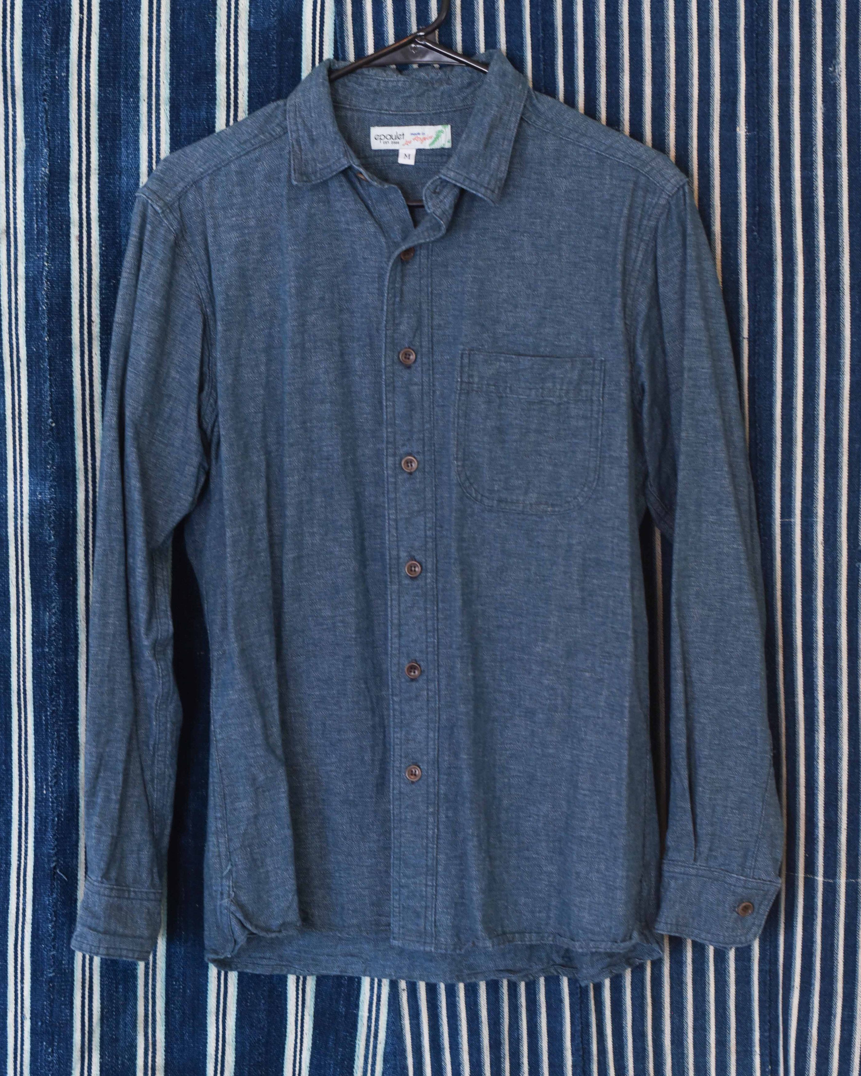 Epaulet Epaulet NYC LA Chambray Shirt - Slate Blue - Size Medium M Size US M / EU 48-50 / 2 - 1 Thumbnail
