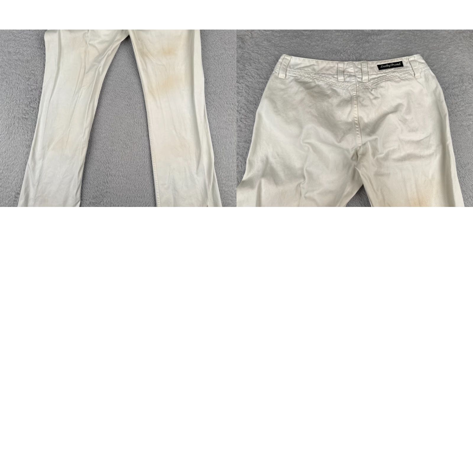 Lucky Brand VINTAGE Lucky Brand Jeans Women 0 White Juliet Chino 100% Cotton Bootcut READ ME Size 25" / US 0 / IT 36 - 10 Thumbnail