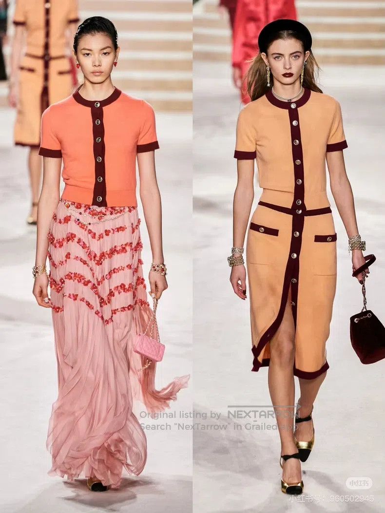 Chanel Chanel Orange cashmere knitted short sleeves Size XS / US 0-2 / IT 36-38 - 7 Thumbnail
