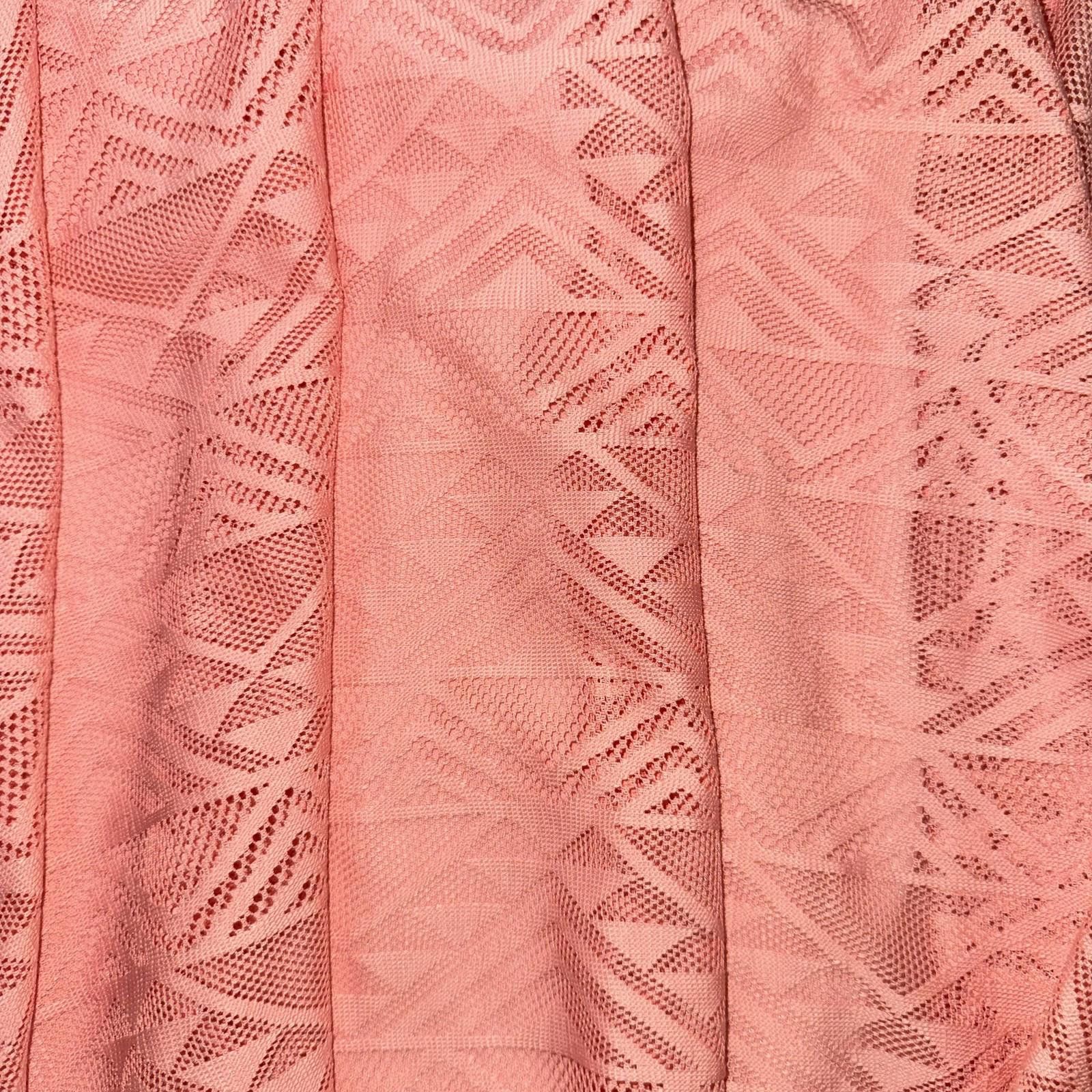 Designer Material Girl Dress Womens M Pink Geometric Lace Sleeveless Size ONE SIZE - 3 Thumbnail