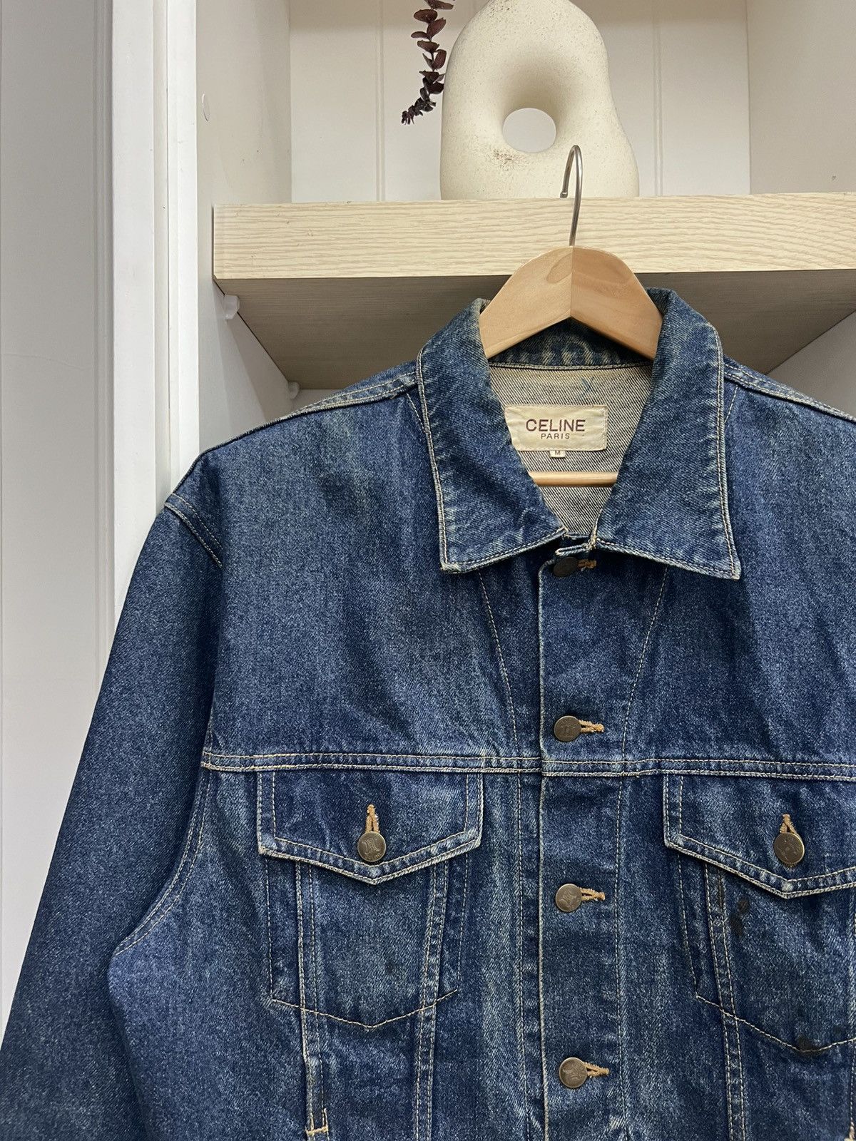 Celine × Designer CELINE DENIM TRUCKER JACKET Size US M / EU 48-50 / 2 - 5 Thumbnail