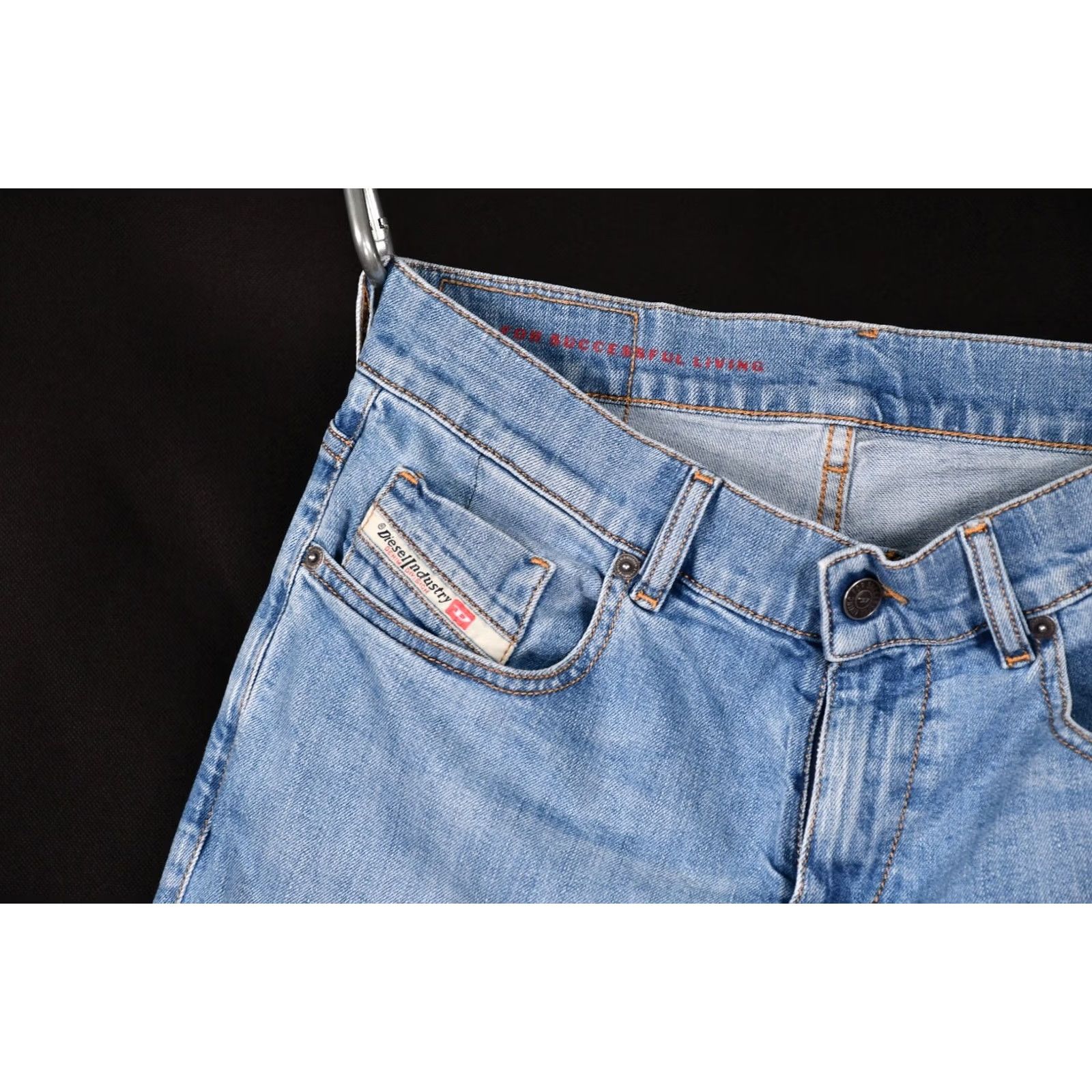 Diesel Diesel D-Strukt Slim Stretch 0EHAJ Jeans W29/L32 Denim Men Blue 98% Cotton 2% Elastane Slim Fit Regular Inseam 32 Mens Size US 29 - 3 Thumbnail