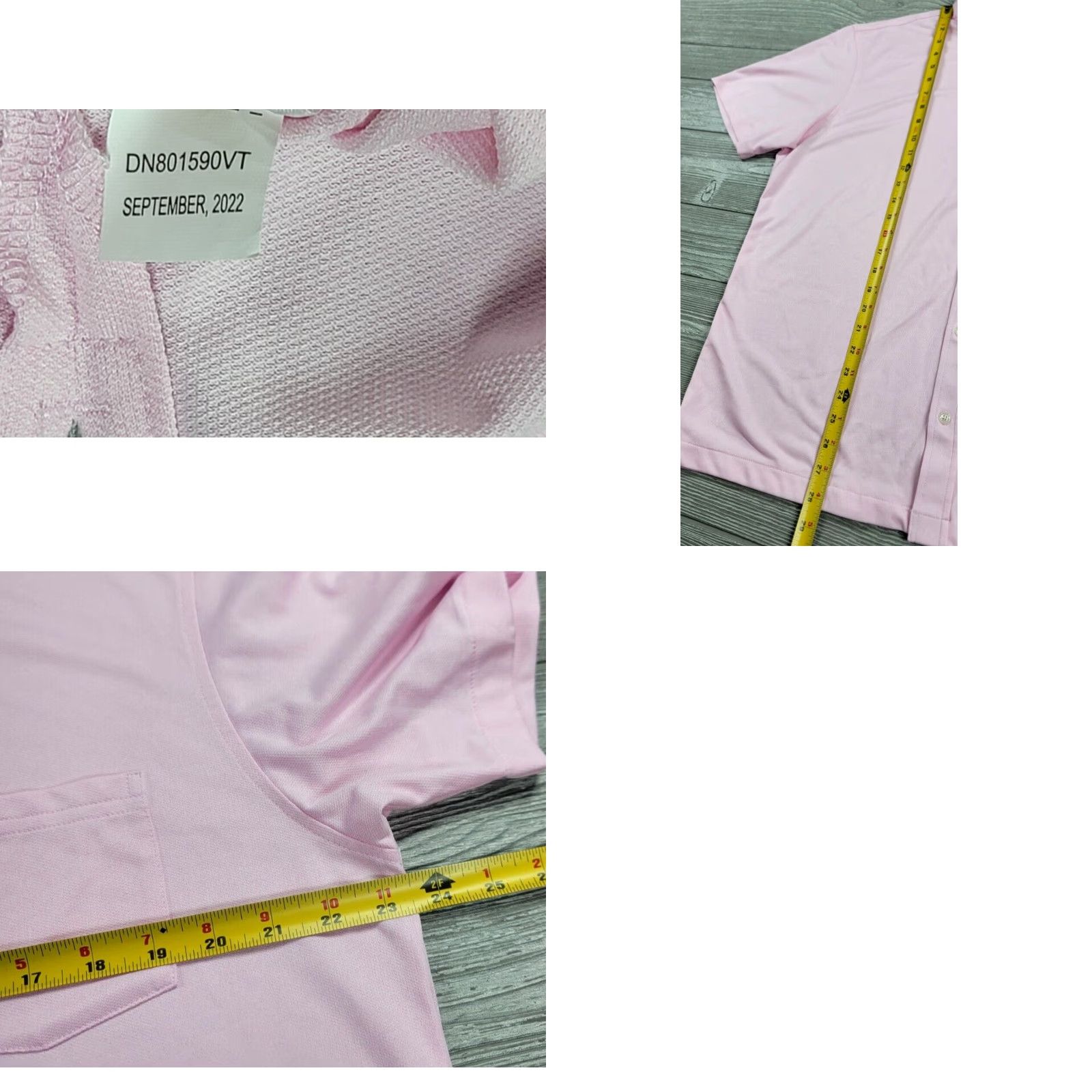 Vintage Dunning Button-Up Shirt Mens M Pink 100% Polyester Camp Palmetto Dunes Golf Shirt Size US M / EU 48-50 / 2 - 9 Thumbnail