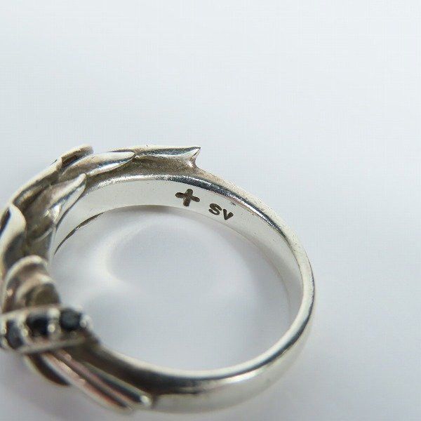 Japanese Brand KONRON Feather Stone Ring / Silver / Sz 5 Size ONE SIZE - 6 Thumbnail