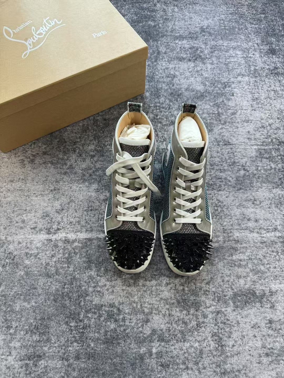Christian Louboutin Christian Louboutin High-Top Star Rivet Sneakers Size US 6.5 / EU 39-40 - 1 Thumbnail