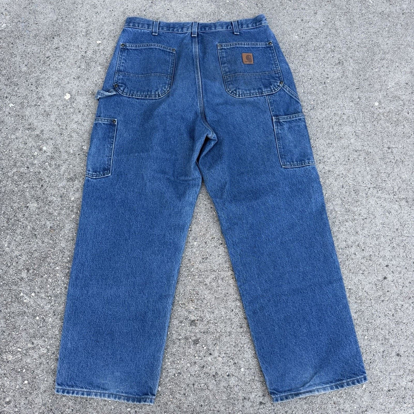 Carhartt × Vintage Vintage Carhartt Denim Double Knee Carpenter Pants 36x30 Size US 36 / EU 52 - 4 Thumbnail