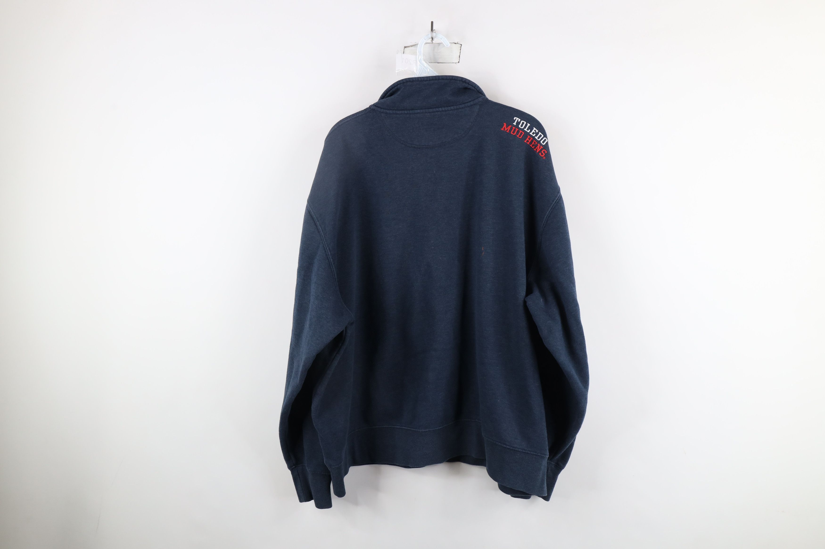 Vintage Vintage Baseball Toledo Mud Hens Half Zip Sweatshirt Blue Size US XXL / EU 58 / 5 - 11 Thumbnail