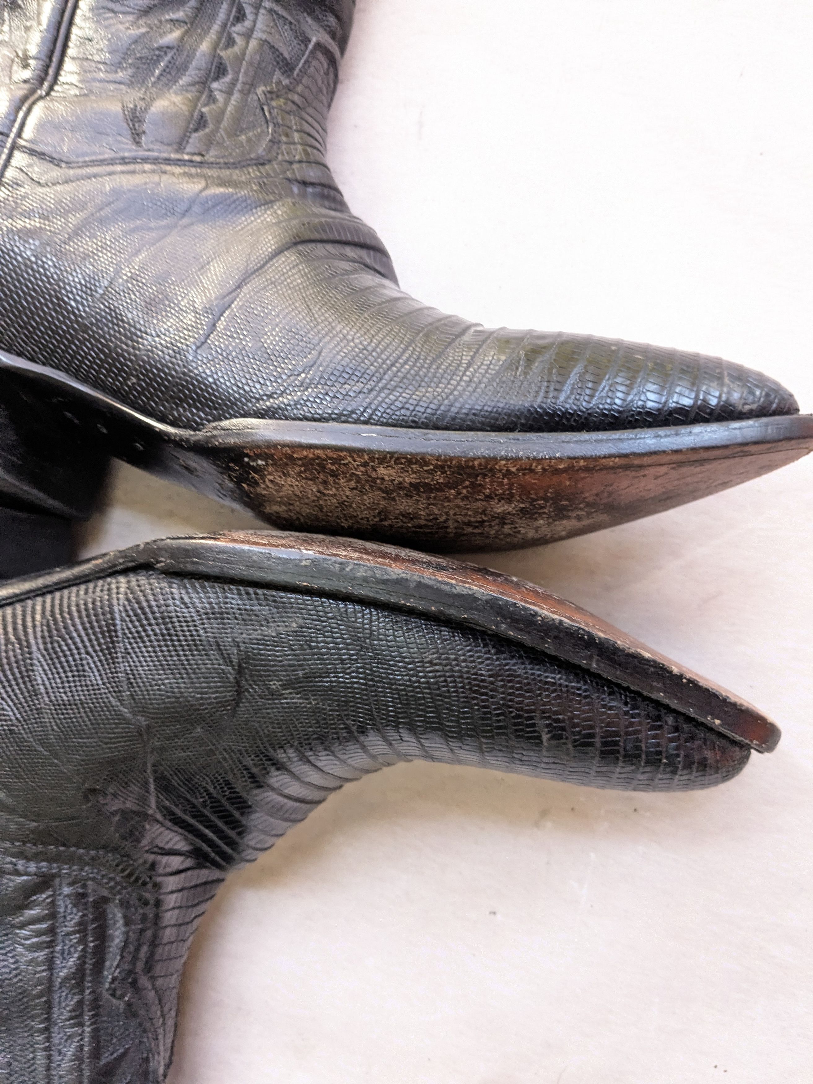 Dan Post Dan Post Cowboy Boots Lizard Black 10.5 D USA Western Size US 10.5 / EU 43-44 - 7 Thumbnail