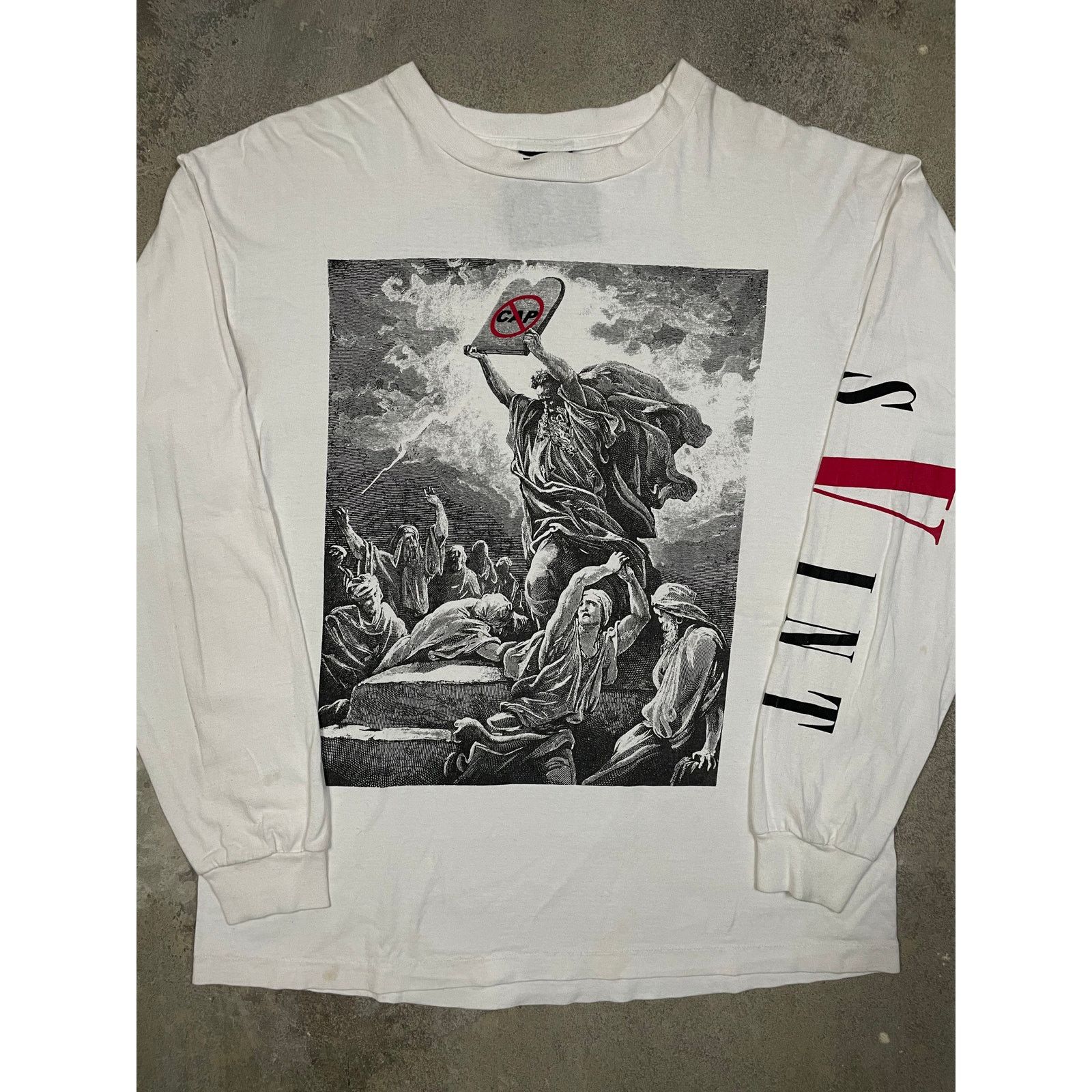 Vlone Saint MXXXXXXX VLONE No Cap LS Tee White Large Used | Grailed