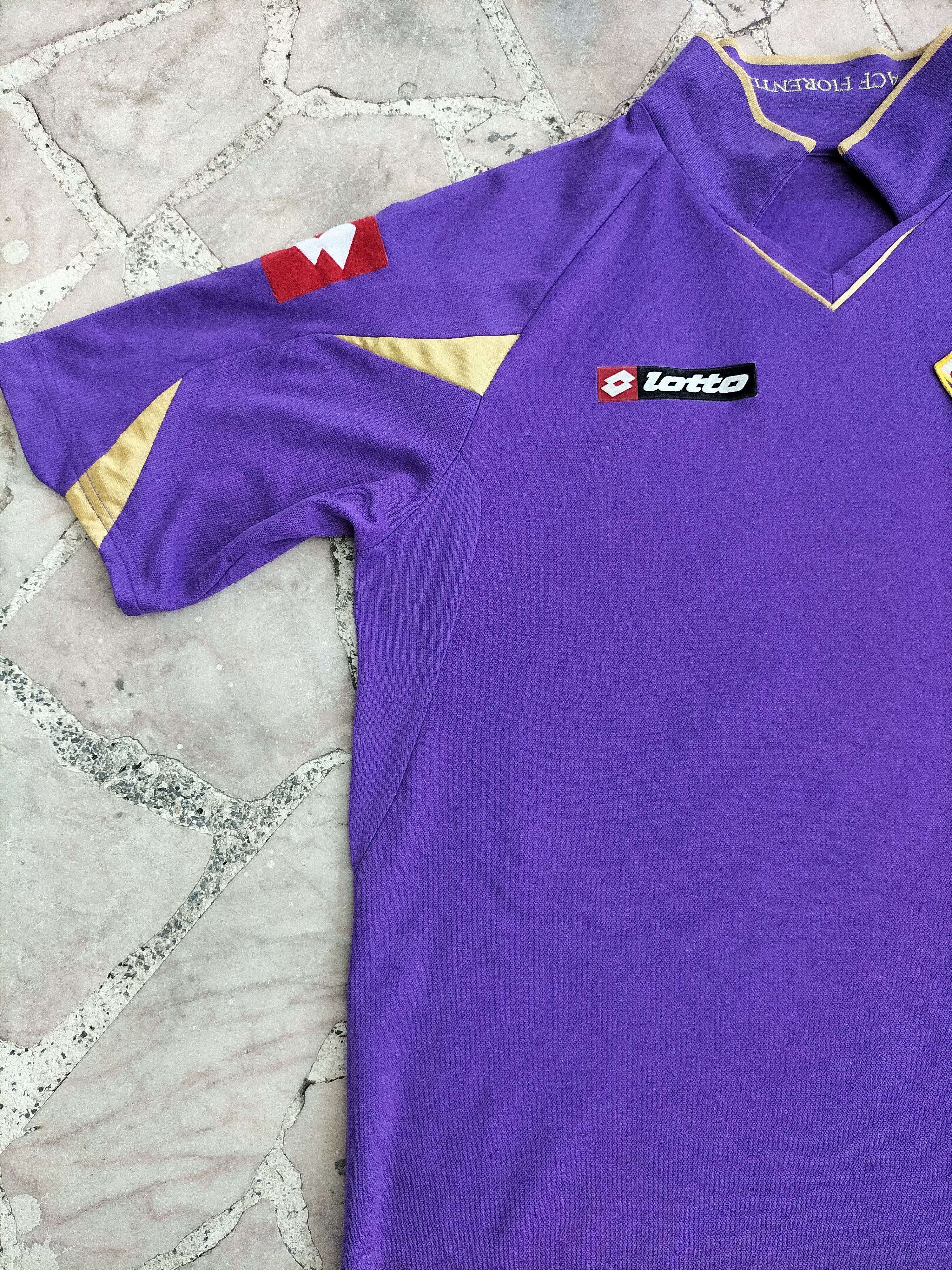 Lotto Sport ACF Fiorentina Juventus Collar Embroidered Jersey Size US M / EU 48-50 / 2 - 4 Thumbnail