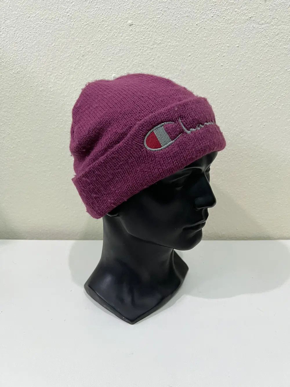Champion Vintage Champion Spell Out Beanie Hat Size ONE SIZE - 4 Thumbnail