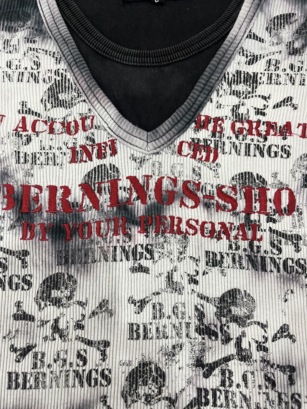 If Six Was Nine × Japanese Brand × Vintage Berning-Sho Blackwhite Tee Size US XS / EU 42 / 0 - 4 Thumbnail
