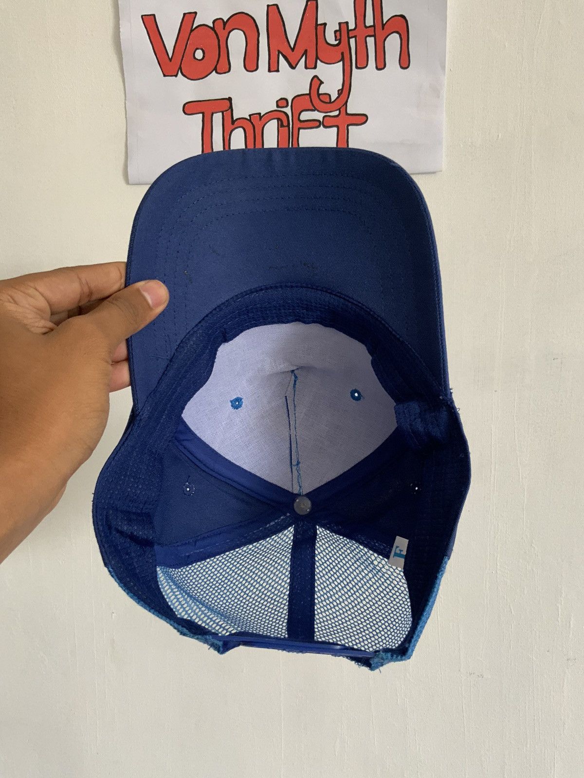 Japanese Brand Sakai Panda Indigo Mizuno Japan Trucker Hat Size ONE SIZE - 7 Thumbnail