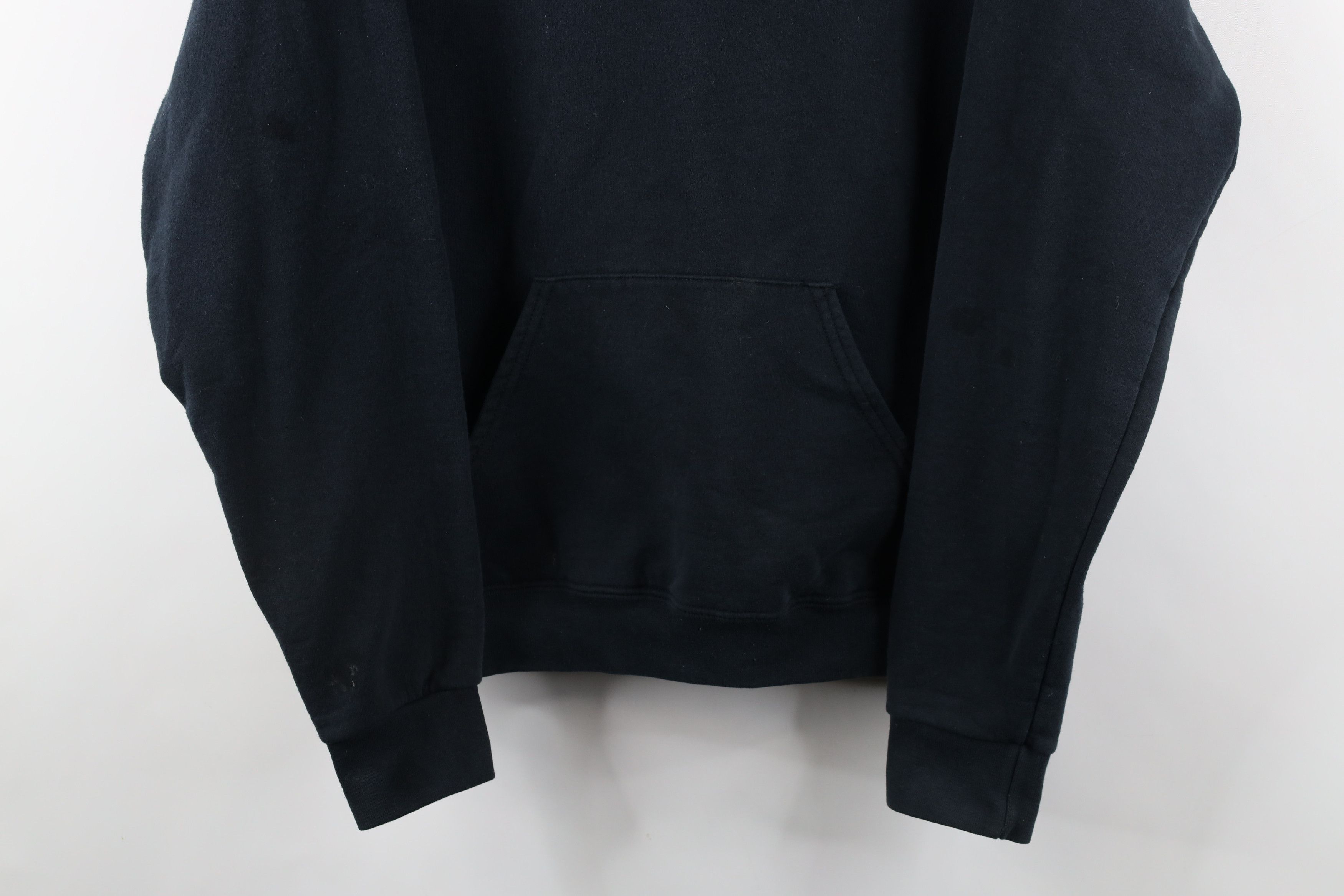 Vintage Vintage 90s Streetwear Blank Hoodie Sweatshirt Black Size US M / EU 48-50 / 2 - 3 Thumbnail