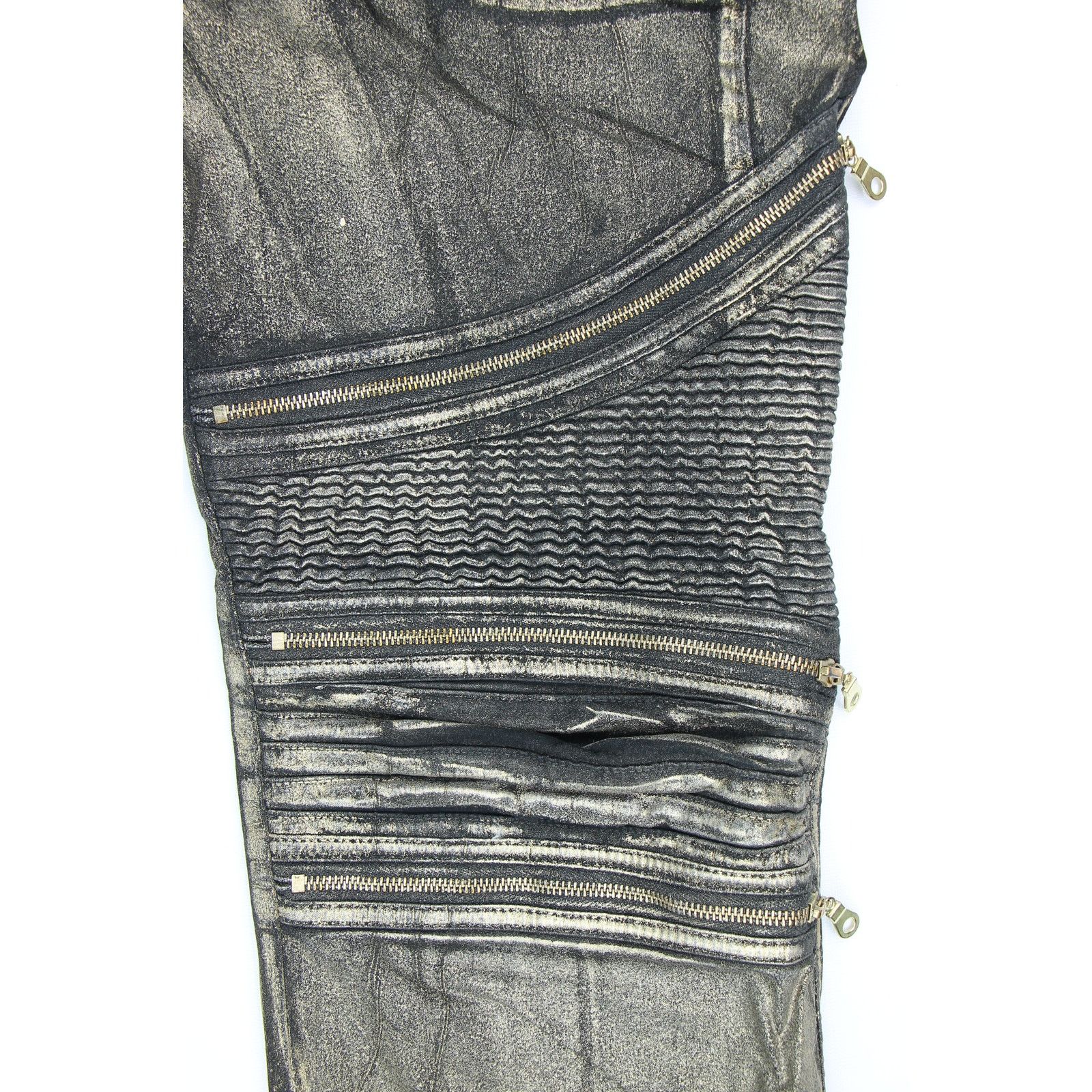Robins Jeans Robin's Jeans The Show Gold Metallic Biker Motorcycle Pants Size US 41 - 4 Thumbnail